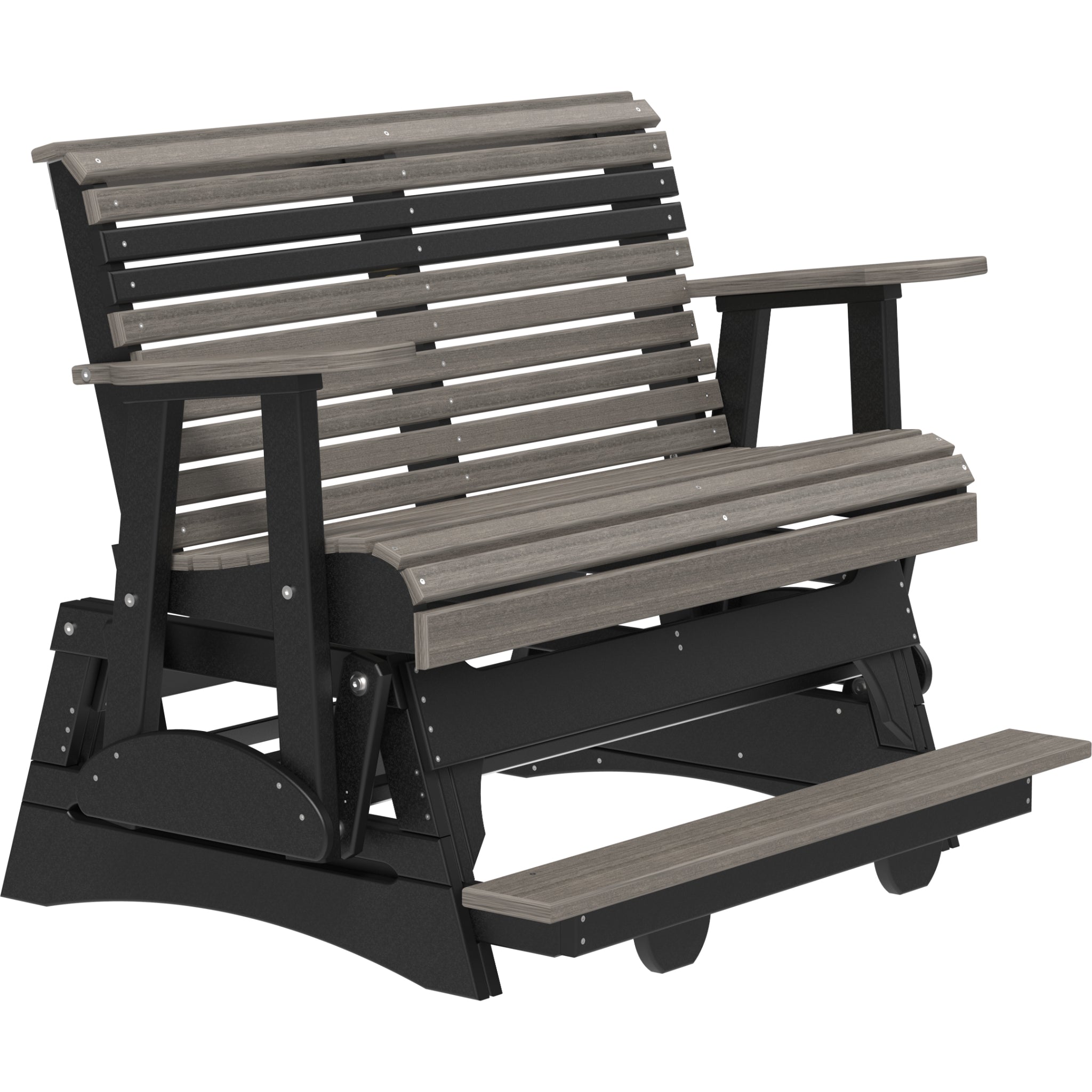 LuxCraft 4′ Plain Balcony Glider – Outdoor Poly Balcony Glider Bench (4PPBAG)