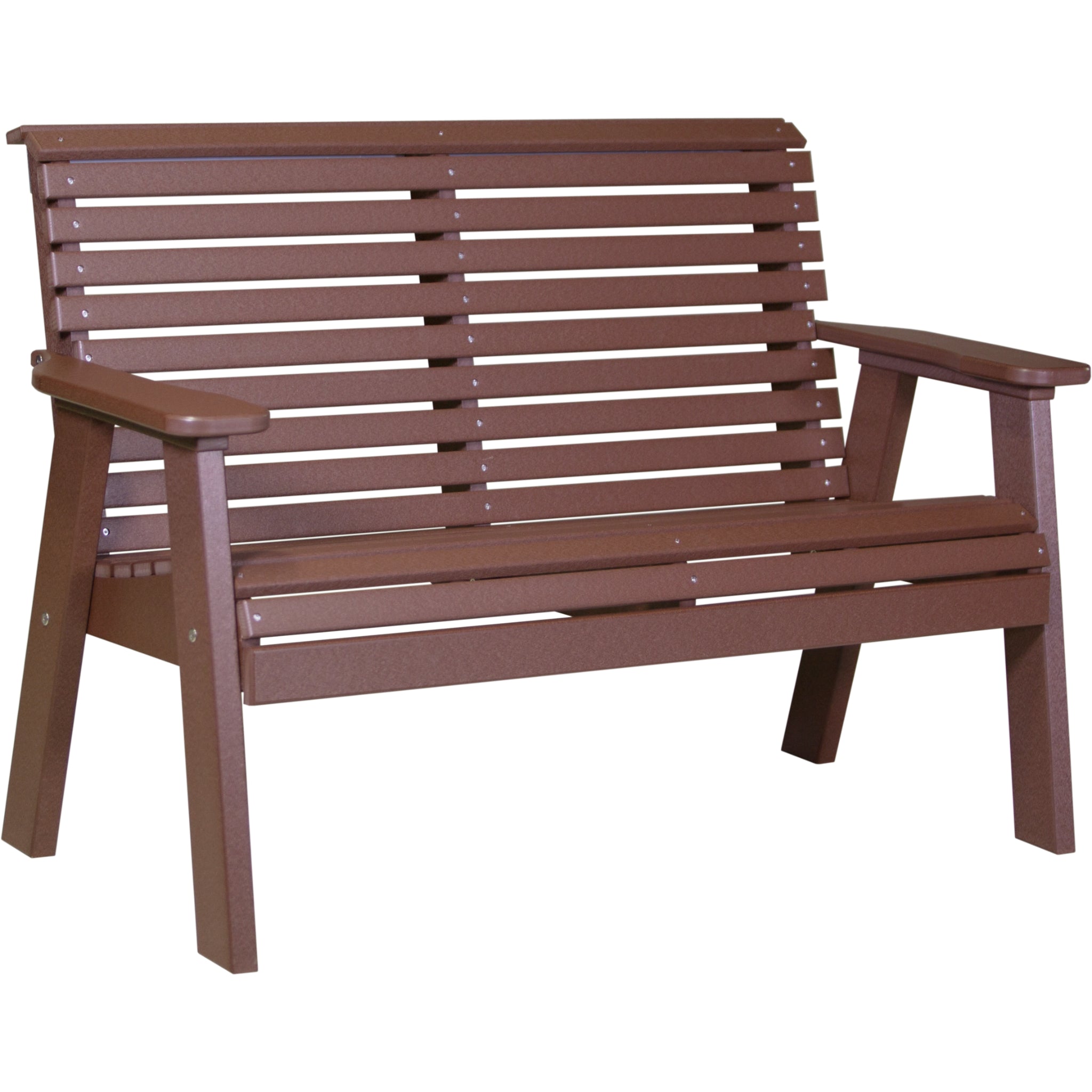 LuxCraft 4′ Plain Bench – Outdoor Poly Garden Bench (4PPB)