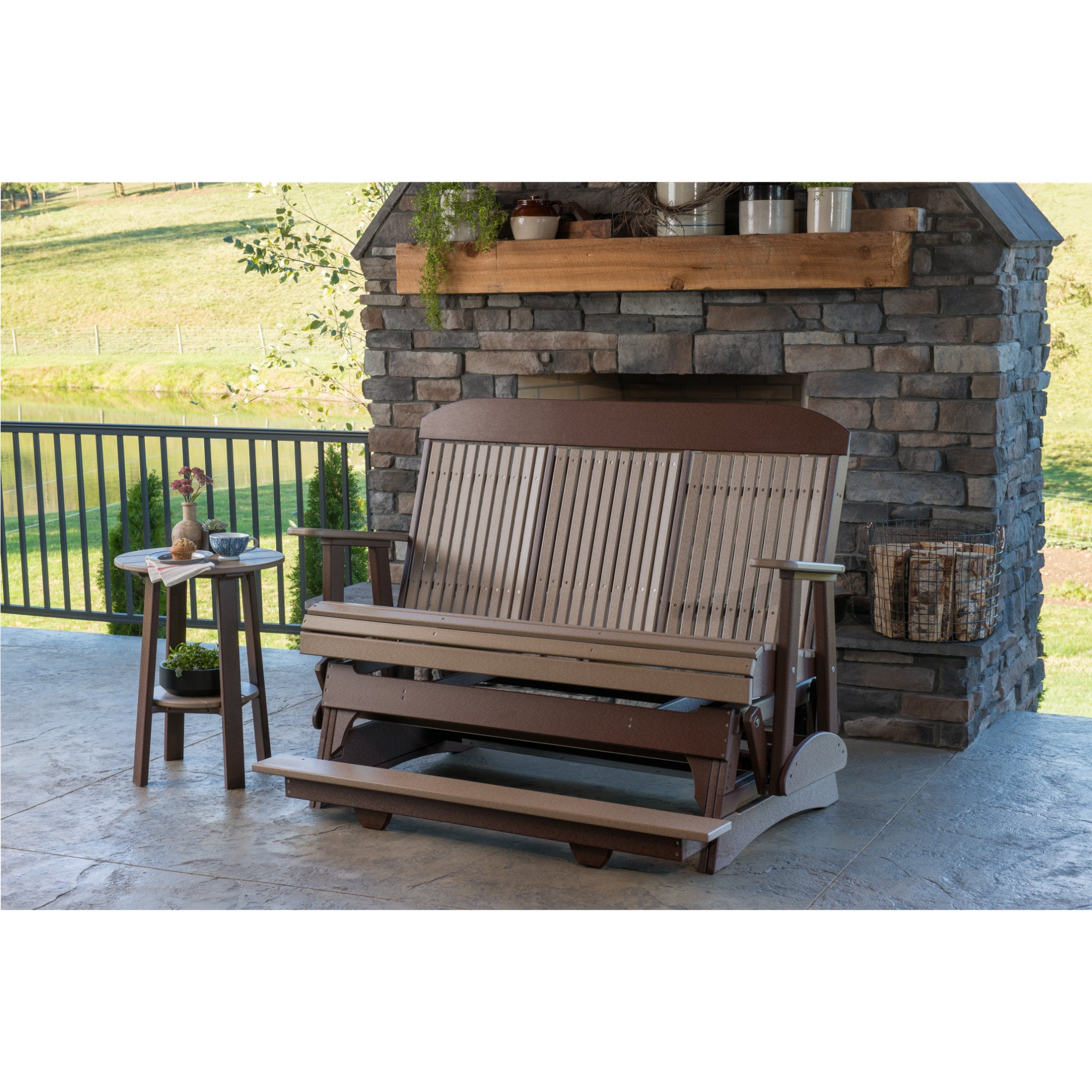 LuxCraft 5′ Classic Glider – Outdoor Poly Porch Glider (5CPG)