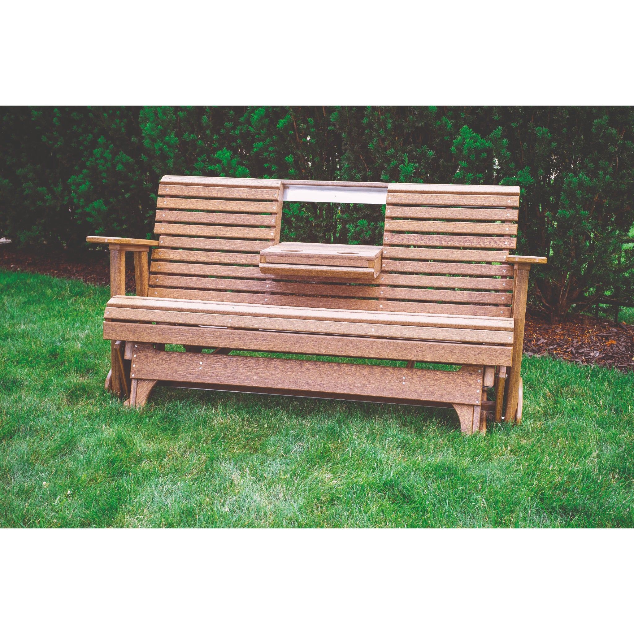 LuxCraft 5′ Plain Glider – Outdoor Poly Porch Glider Bench (5PPG)