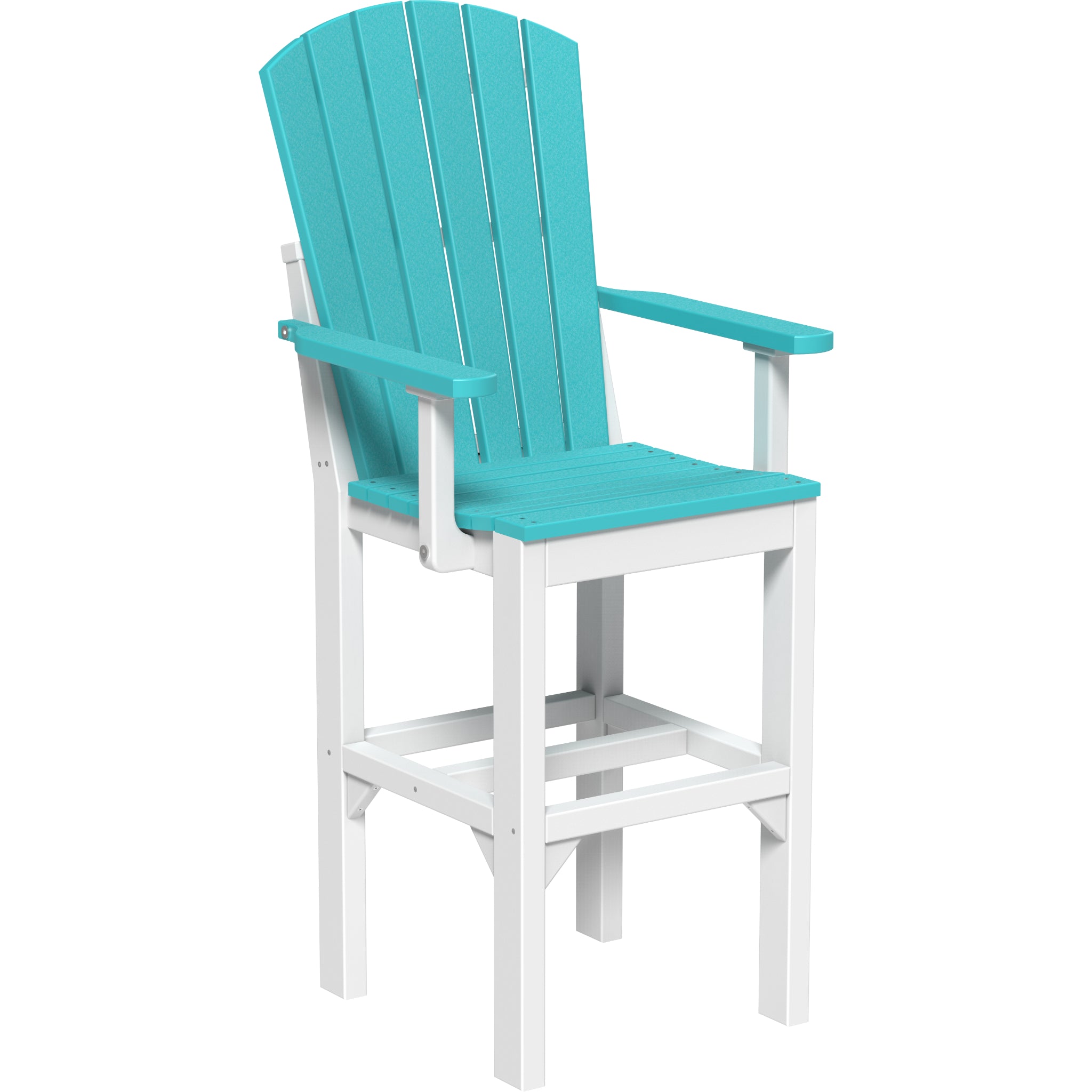 LuxCraft Adirondack Arm Chair – Outdoor Poly Bar Height Chair (AAC)