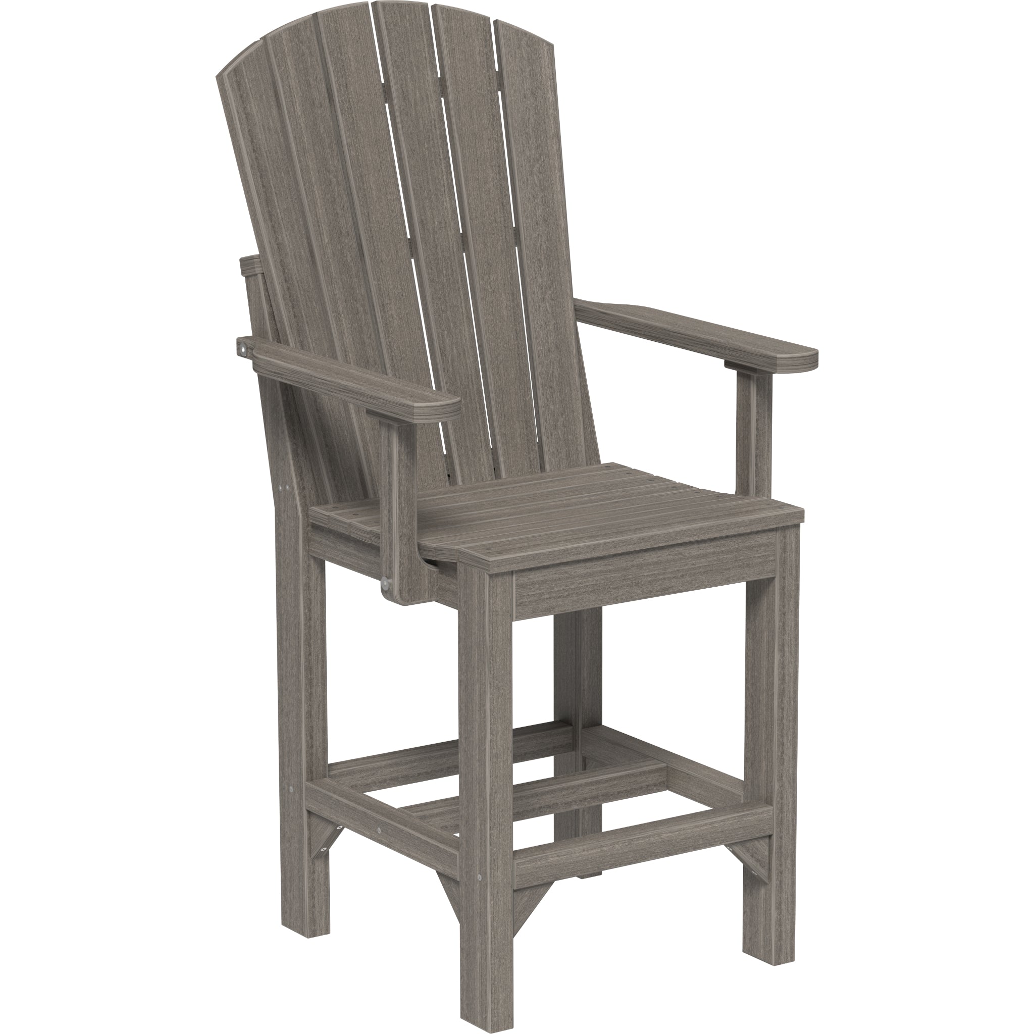 LuxCraft Adirondack Arm Chair – Outdoor Poly Counter Height Chair (AAC)