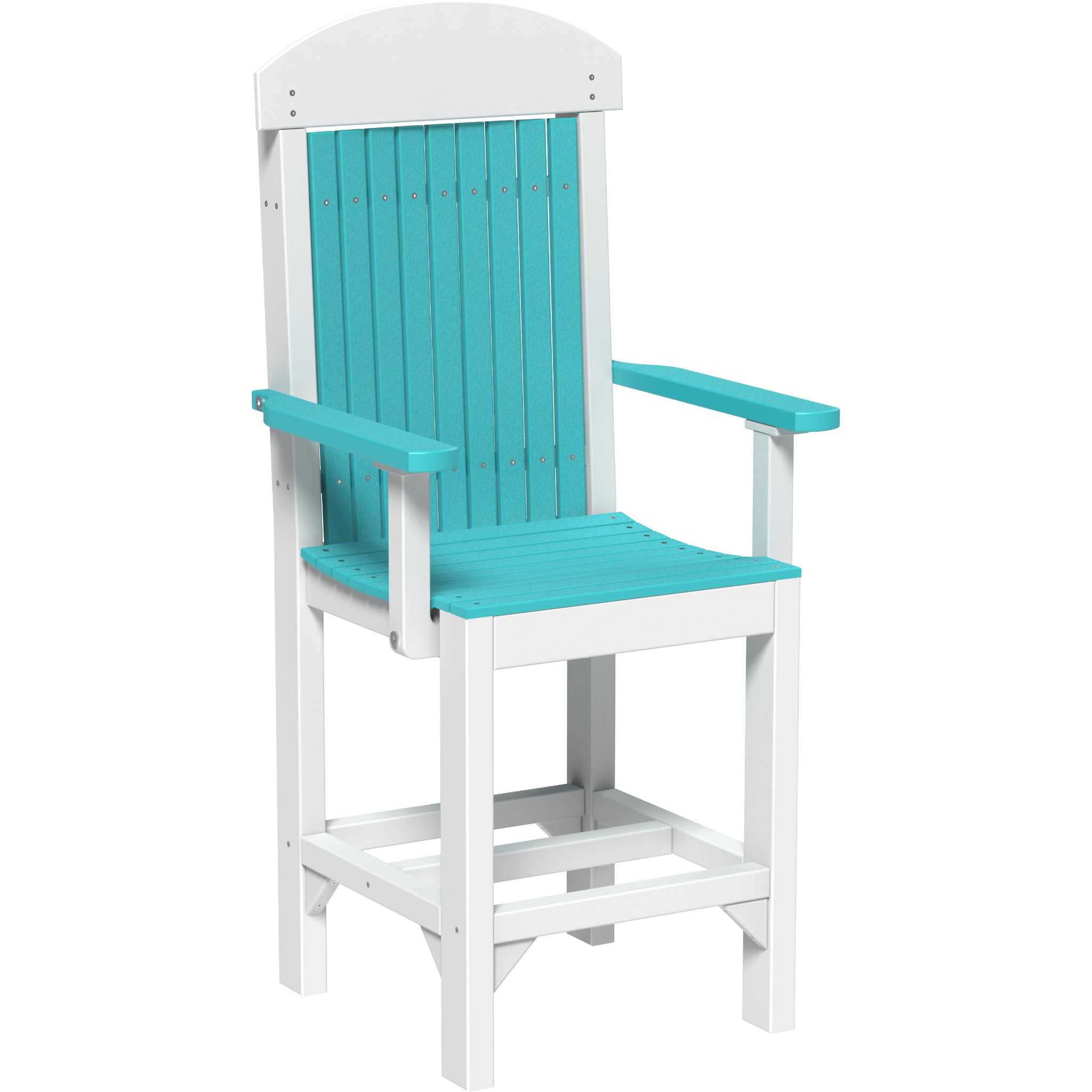 LuxCraft Classic Arm Chair – Outdoor Poly Counter Height Chair (CAC)