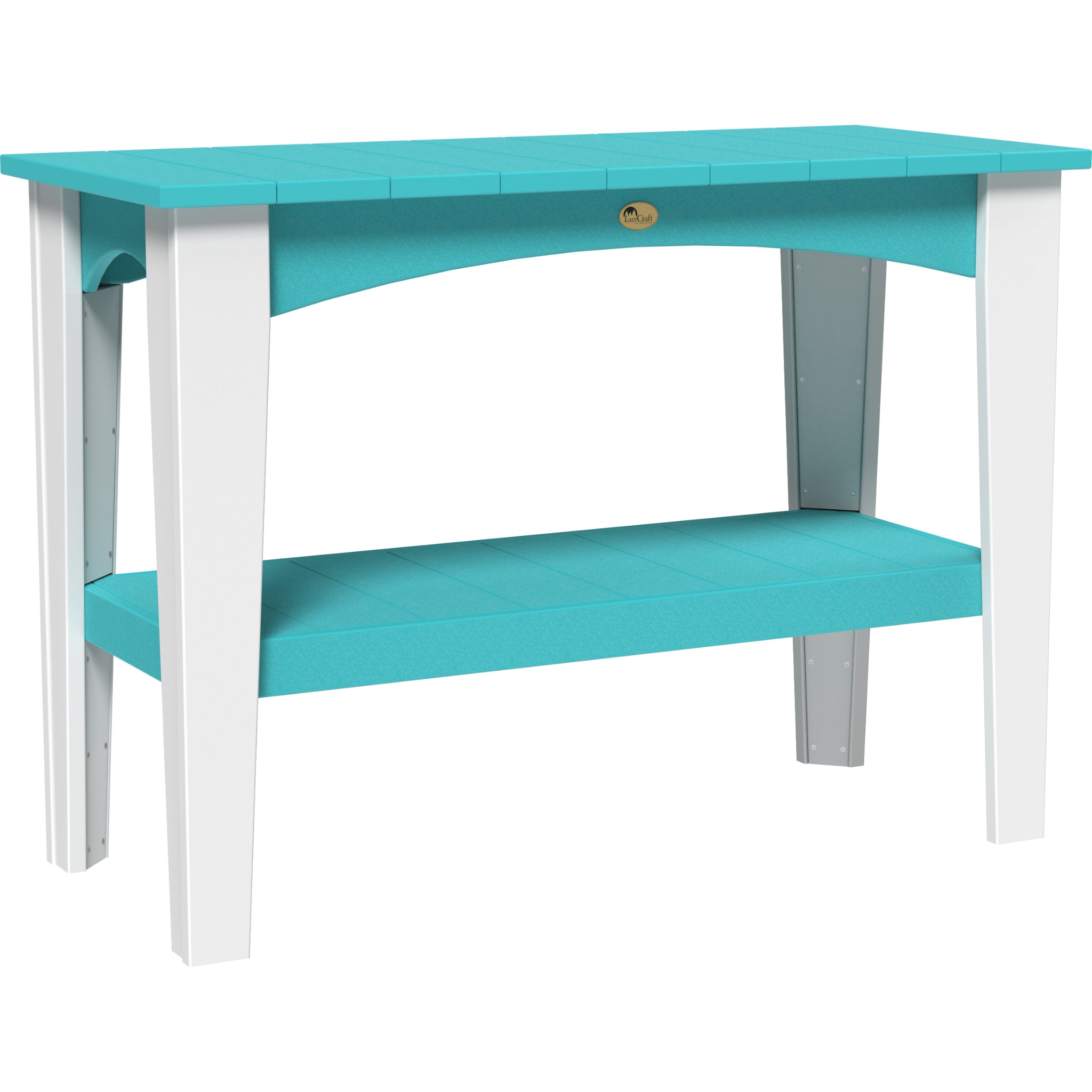 LuxCraft Island Buffet Table – Outdoor Poly Patio Counter Height Table (IBT)