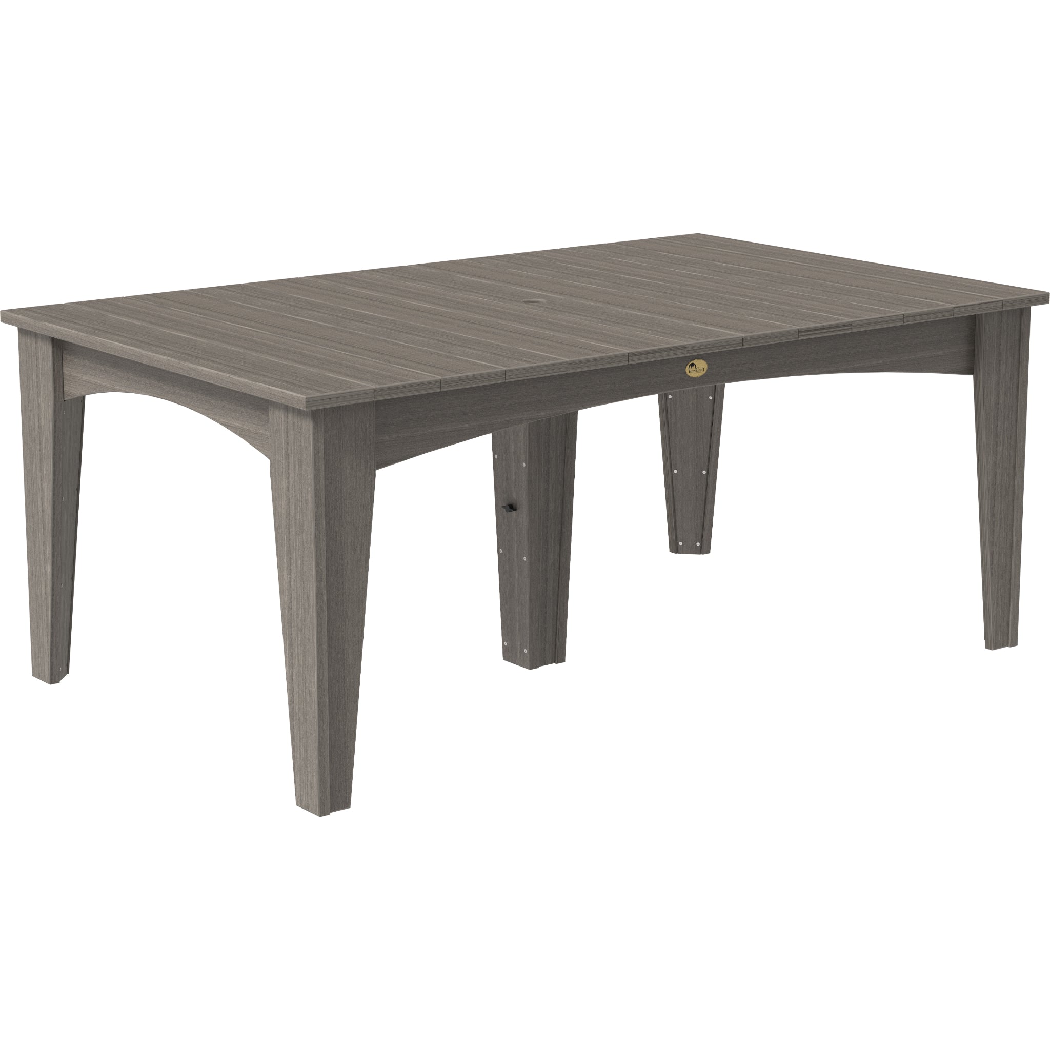 LuxCraft Island 44″ x 72″ Rectangular Dining Table – Outdoor Poly Patio Dining Table (IDT4472R)