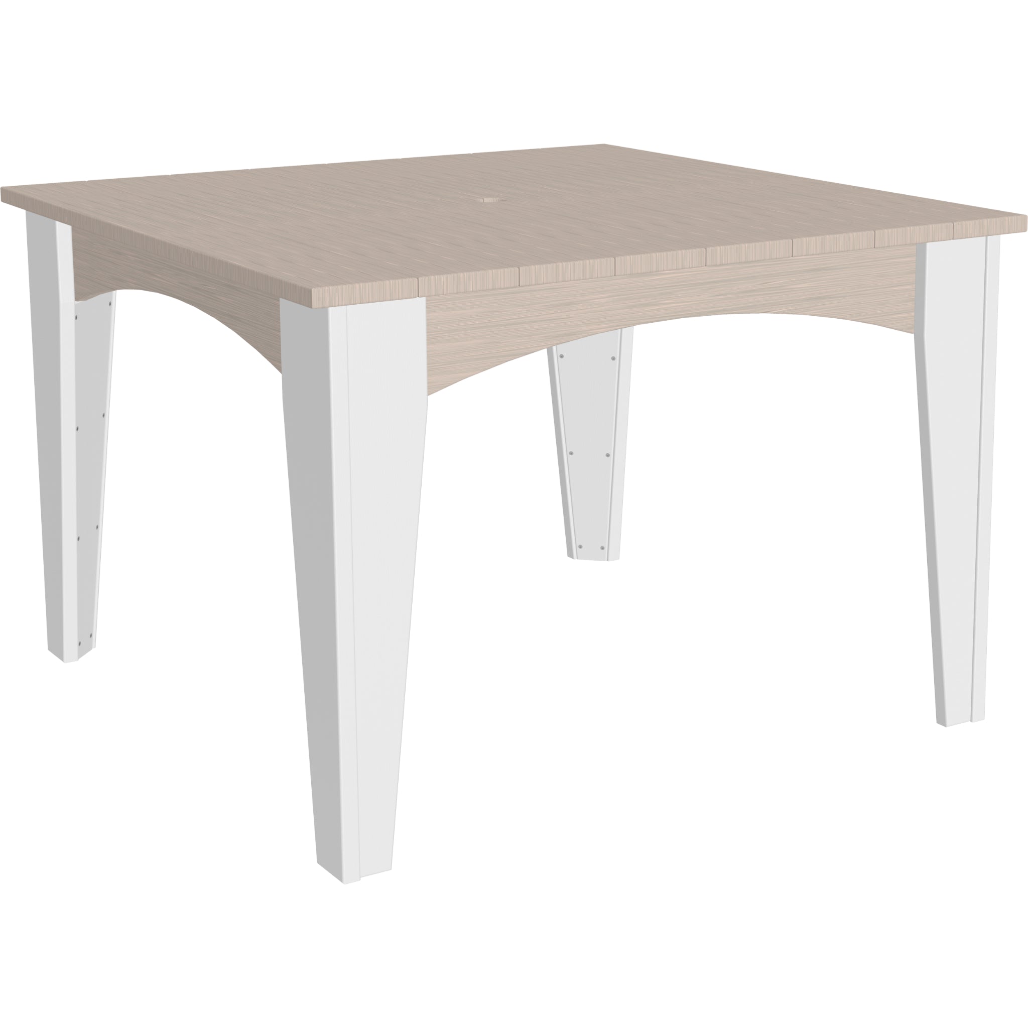 LuxCraft Island 44″ Square Dining Table – Outdoor Poly Patio Dining Table (IDT44S)