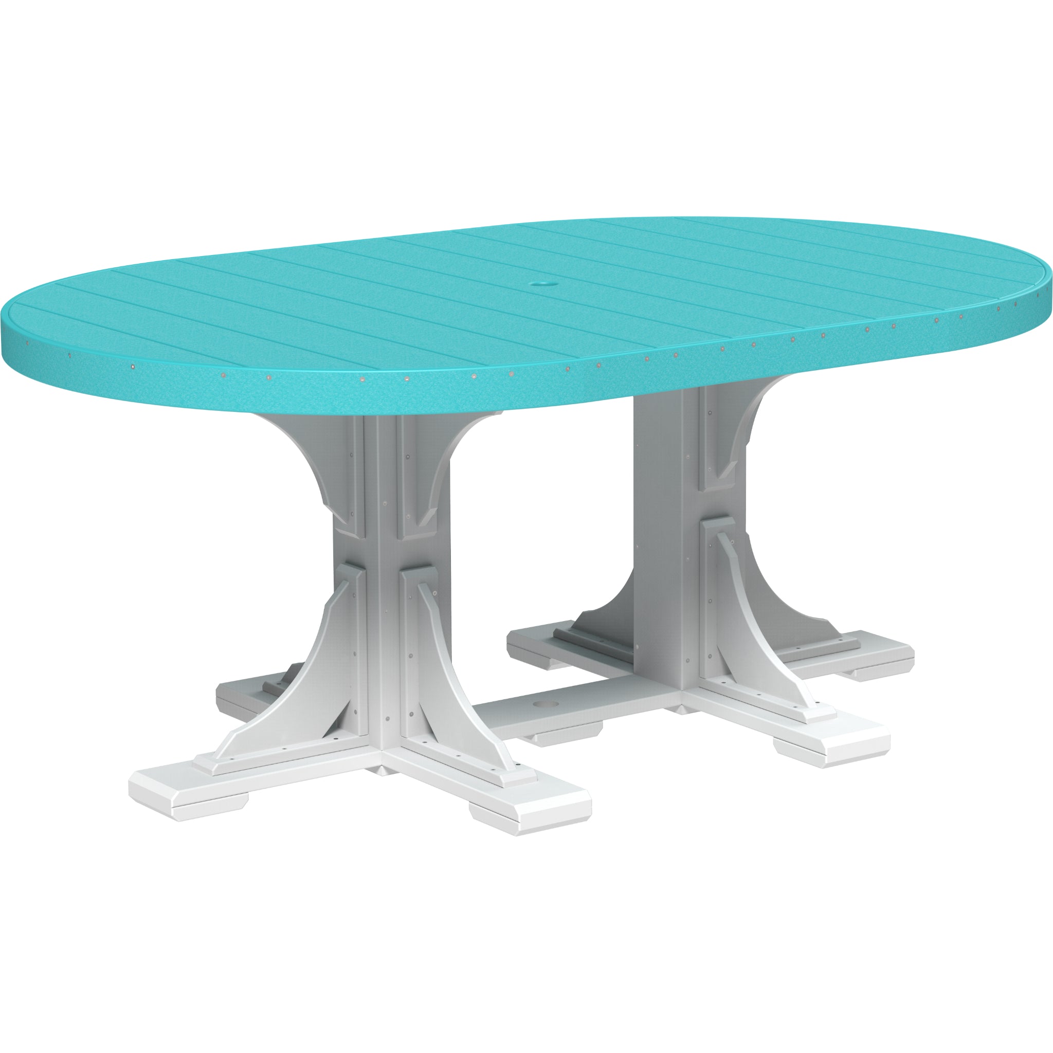LuxCraft 4′ x 6′ Oval Table – Outdoor Poly Patio Dining Table (P46OT)