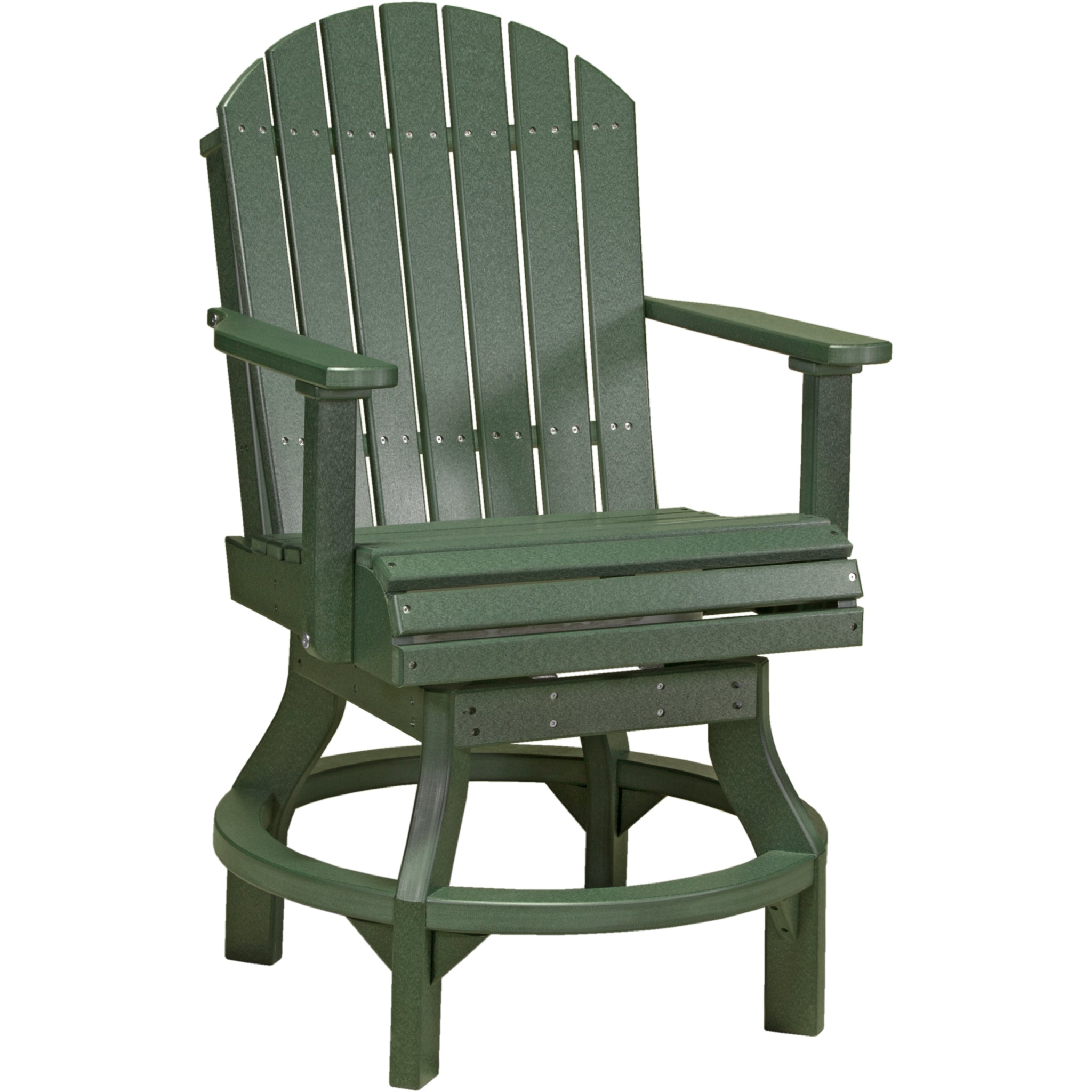 LuxCraft Adirondack Swivel Chair – Outdoor Poly Counter Height Swivel Chair (PASC)
