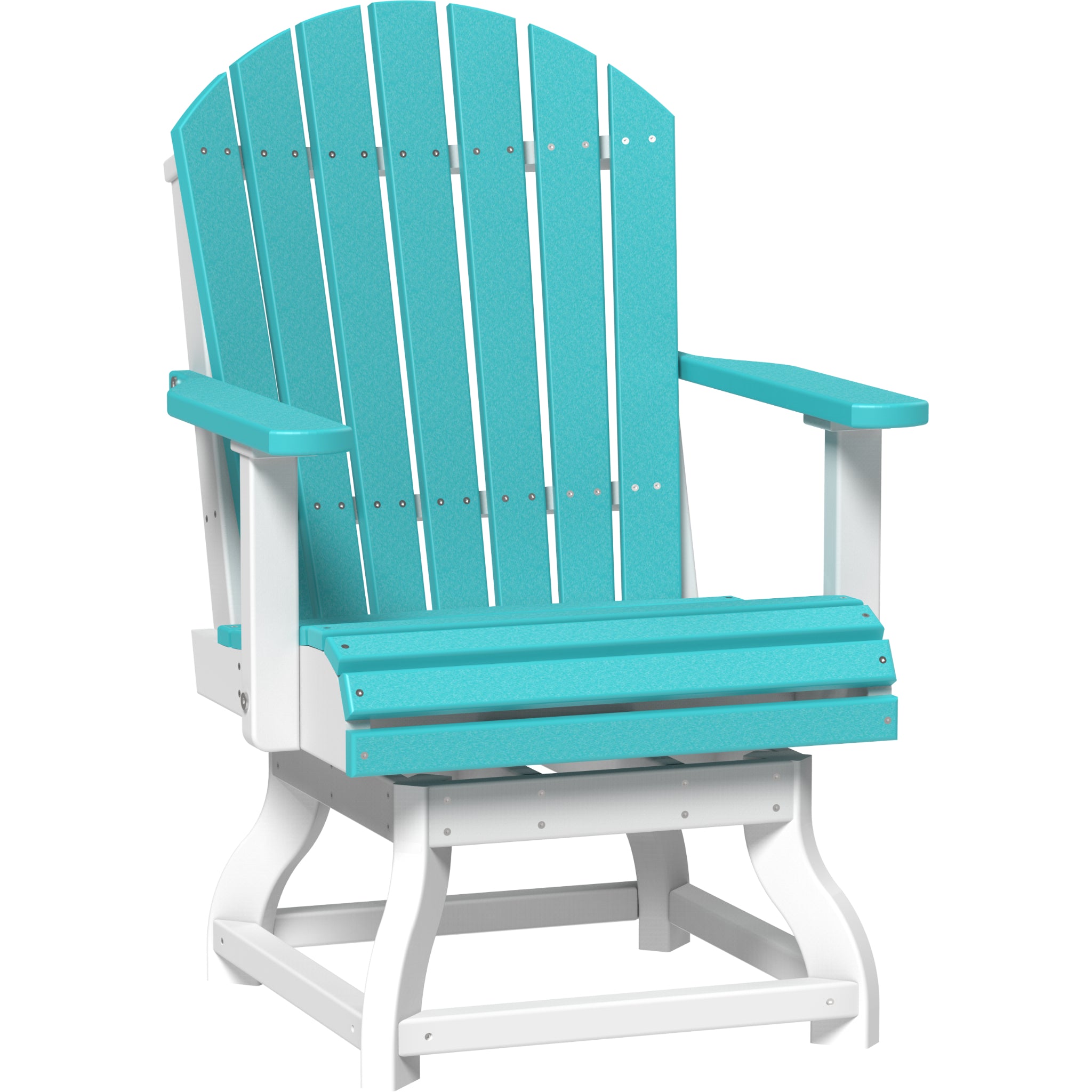LuxCraft Adirondack Swivel Chair – Outdoor Poly Swivel Dining Chair (PASC)