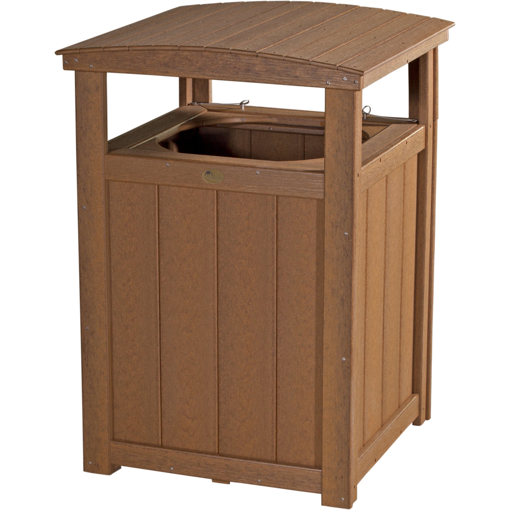 LuxCraft Trash Can – Outdoor Poly Patio Trash Bin (PTC)
