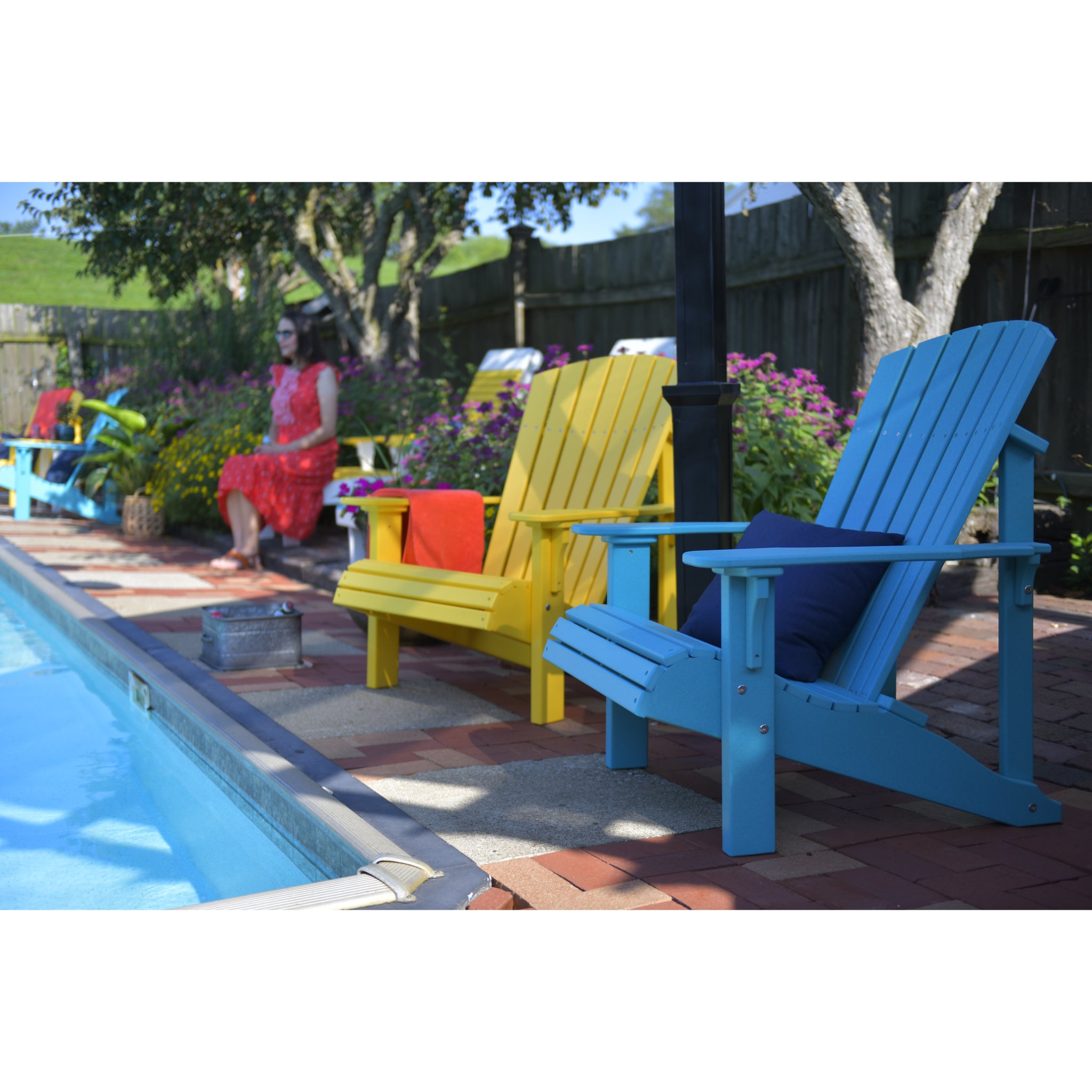 LuxCraft Deluxe Adirondack Chair – Outdoor Poly Lounge Chair (PDAC)