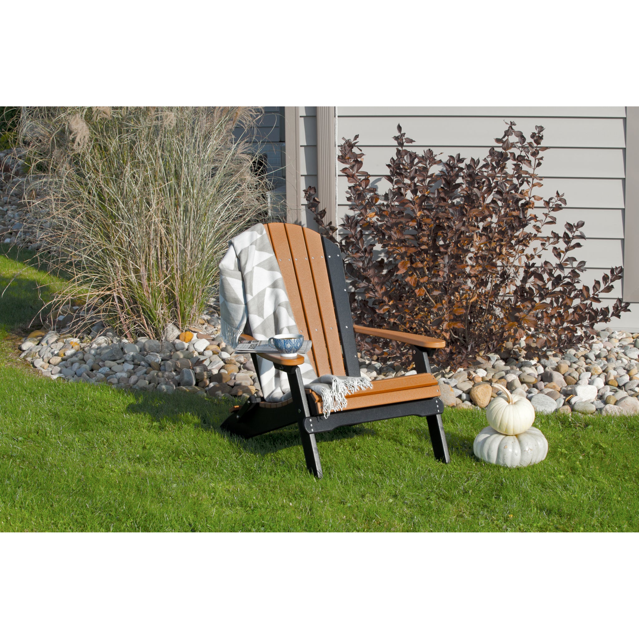 LuxCraft Folding Adirondack Chair – Outdoor Poly Folding Lounge Chair (PFAC)