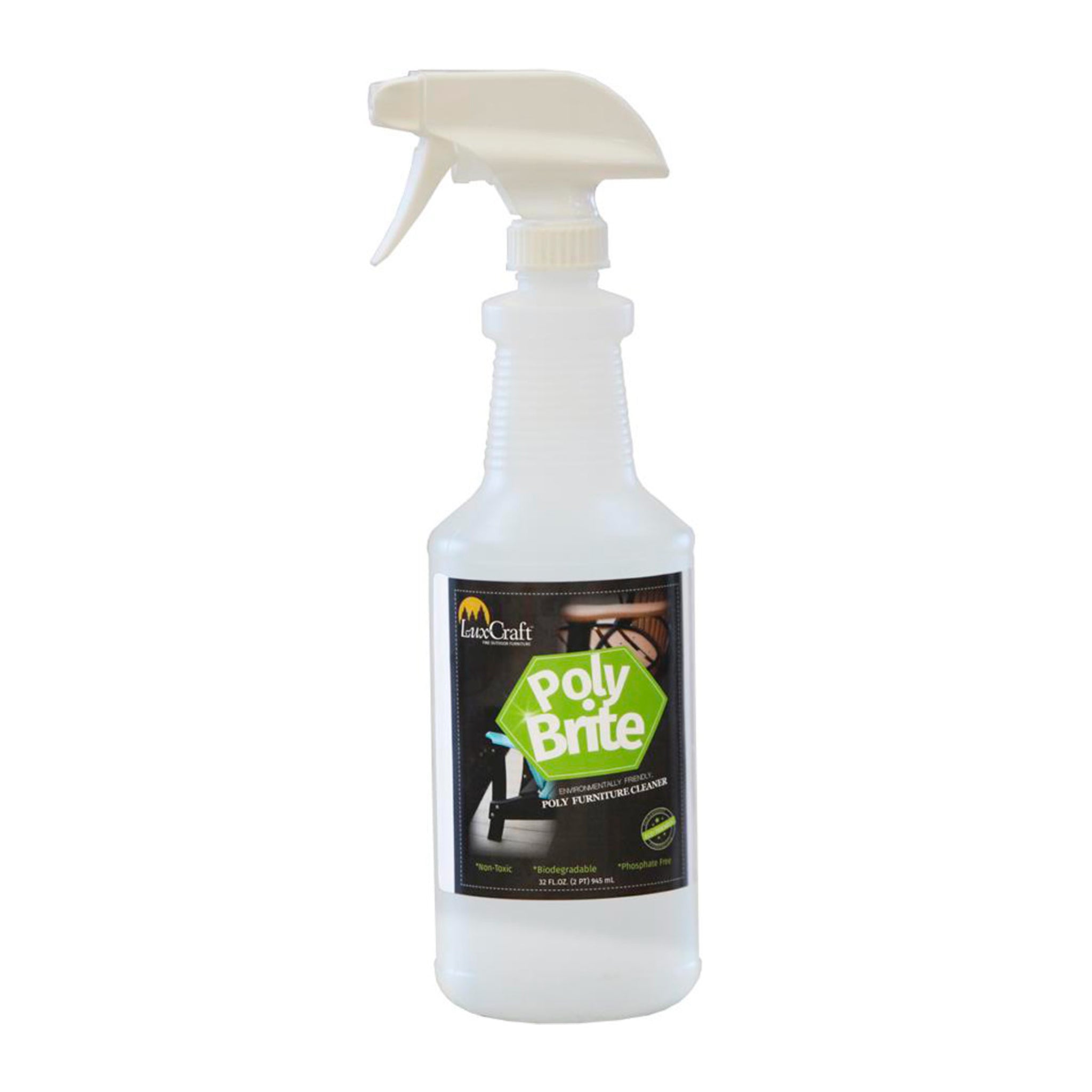 LuxCraft Poly Brite Cleaner – Outdoor Poly Furniture Cleaning Solution (POLBRI)