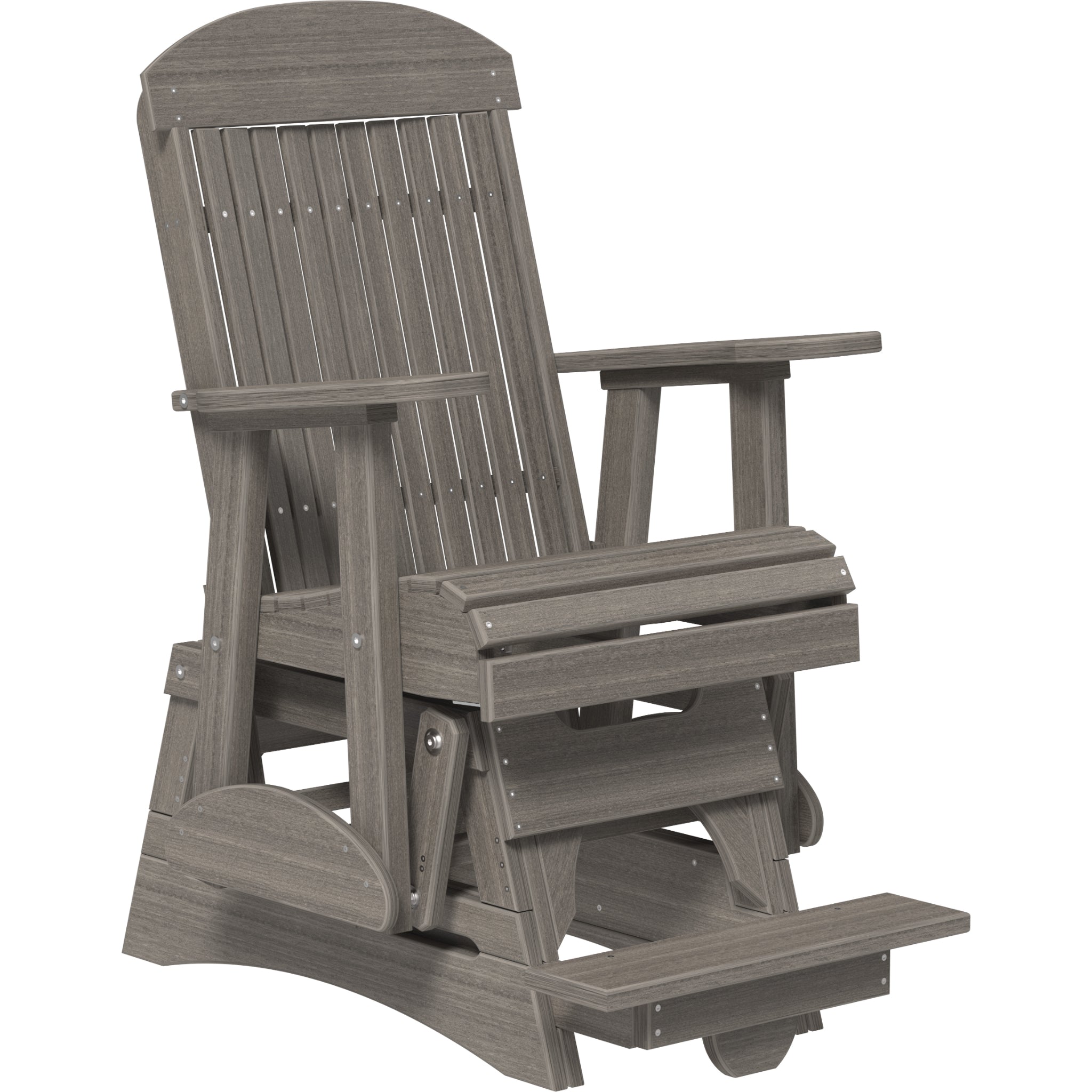 LuxCraft 2′ Classic Balcony Glider Chair – Outdoor Poly High Seat Glider (2CPBAG)