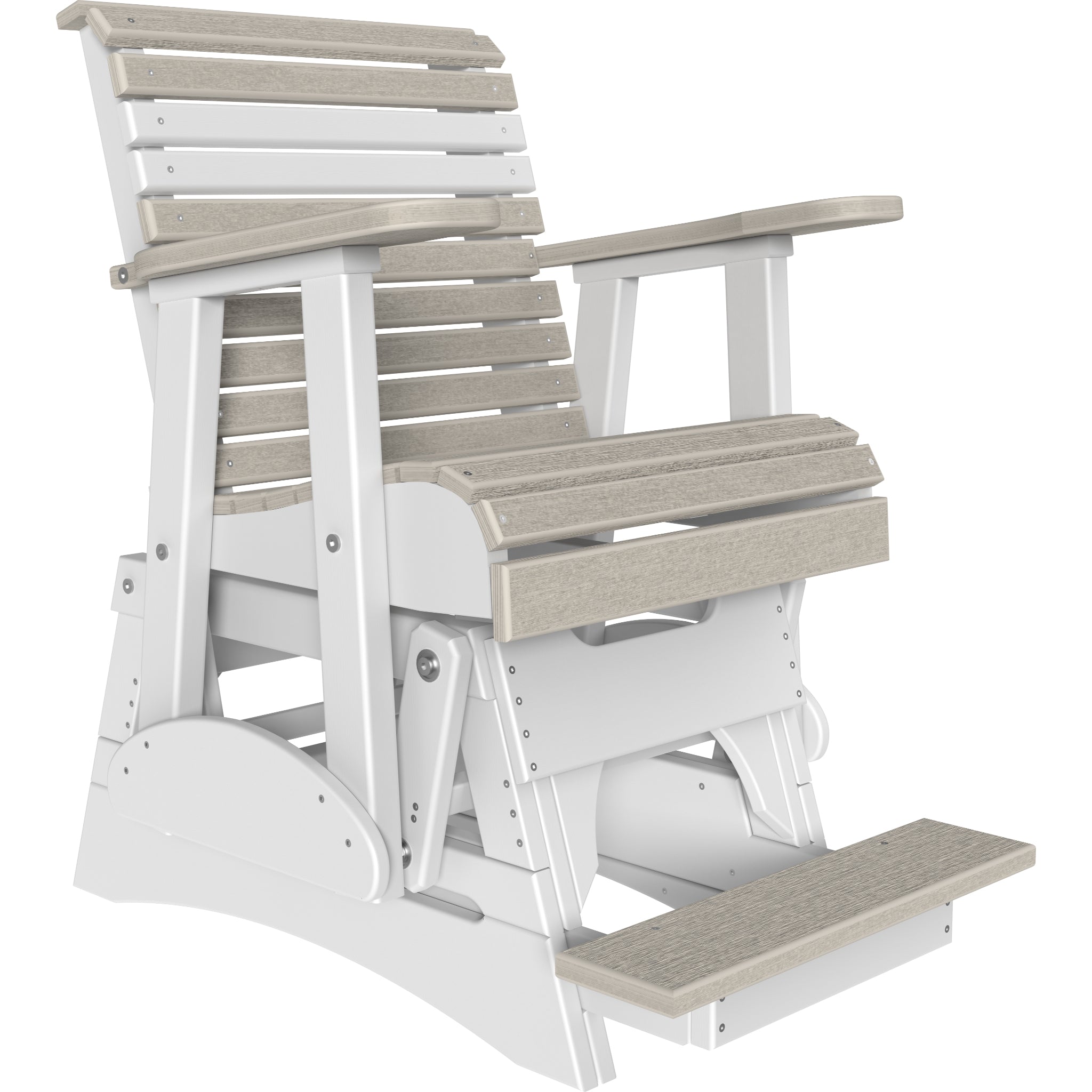 LuxCraft 2′ Plain Balcony Glider Chair – Outdoor Poly Balcony Glider Seat (2PPBAG)