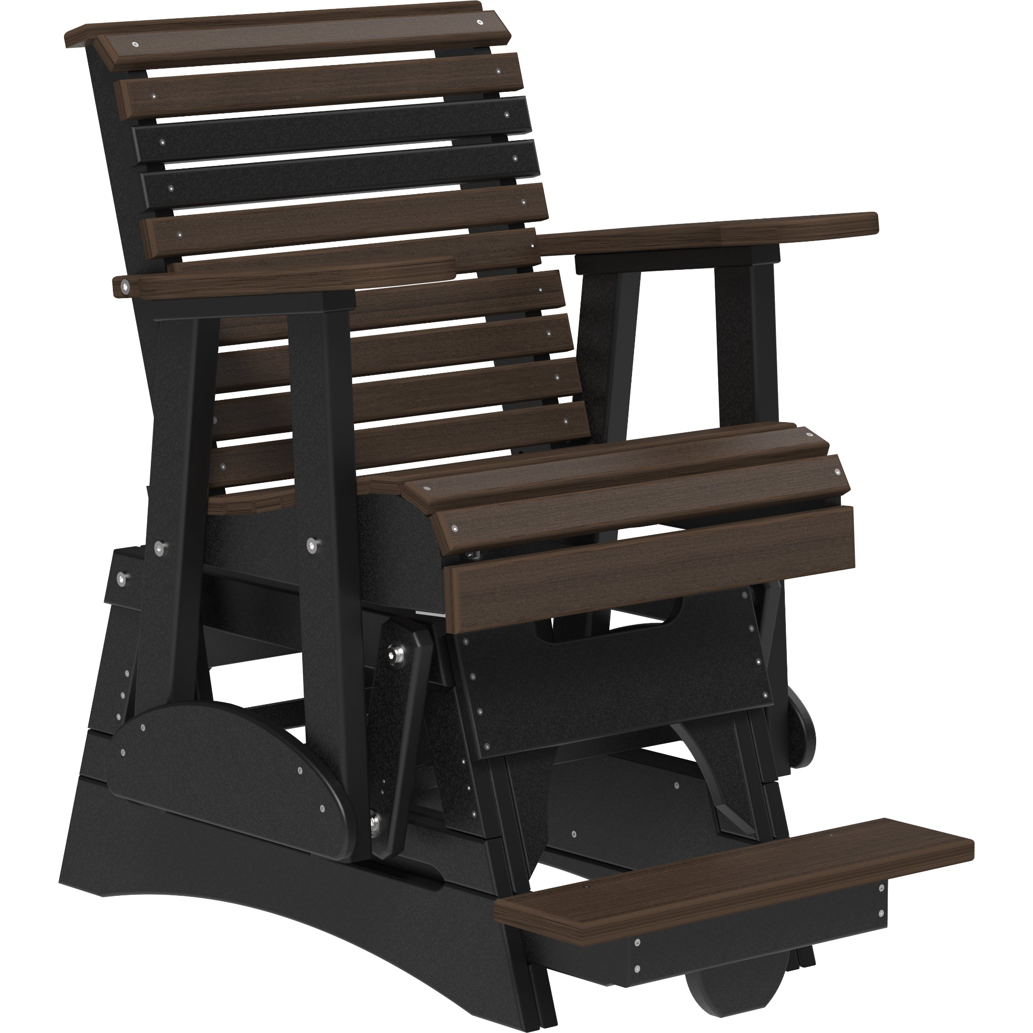 LuxCraft 2′ Plain Balcony Glider Chair – Outdoor Poly Balcony Glider Seat (2PPBAG)