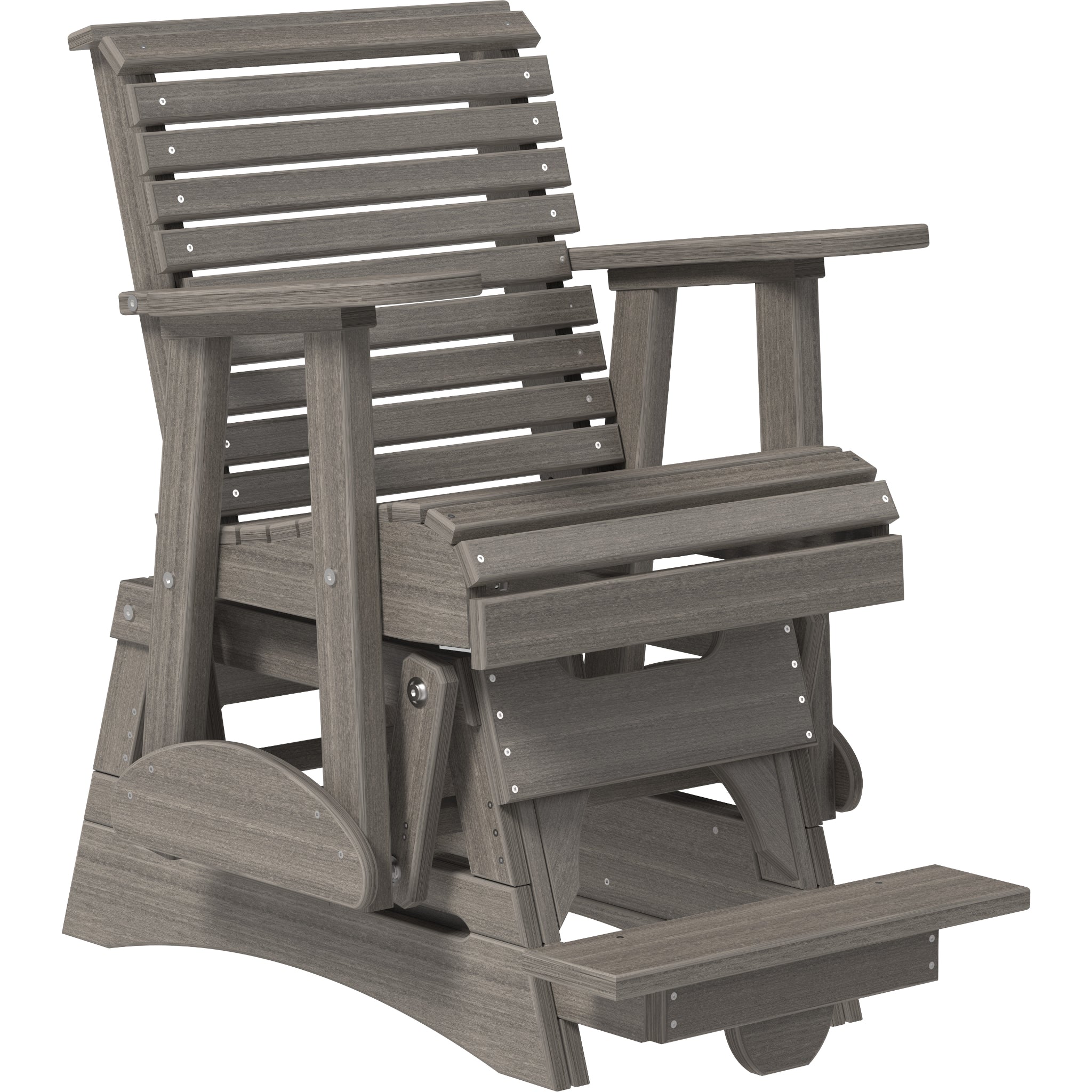 LuxCraft 2′ Plain Balcony Glider Chair – Outdoor Poly Balcony Glider Seat (2PPBAG)