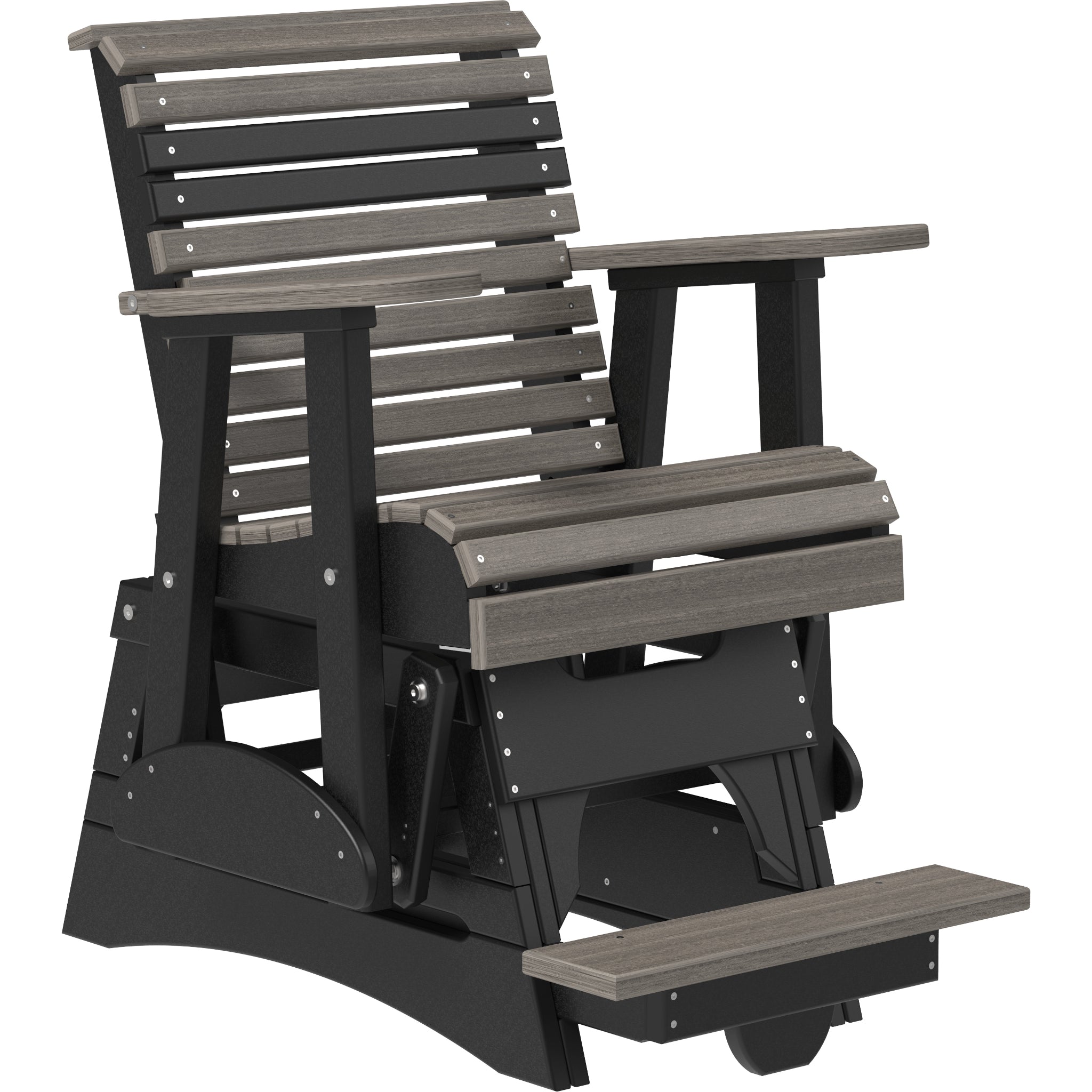 LuxCraft 2′ Plain Balcony Glider Chair – Outdoor Poly Balcony Glider Seat (2PPBAG)