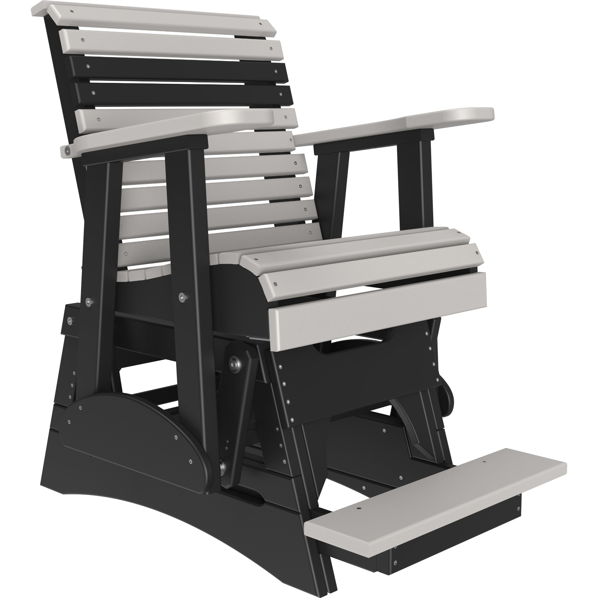 LuxCraft 2′ Plain Balcony Glider Chair – Outdoor Poly Balcony Glider Seat (2PPBAG)