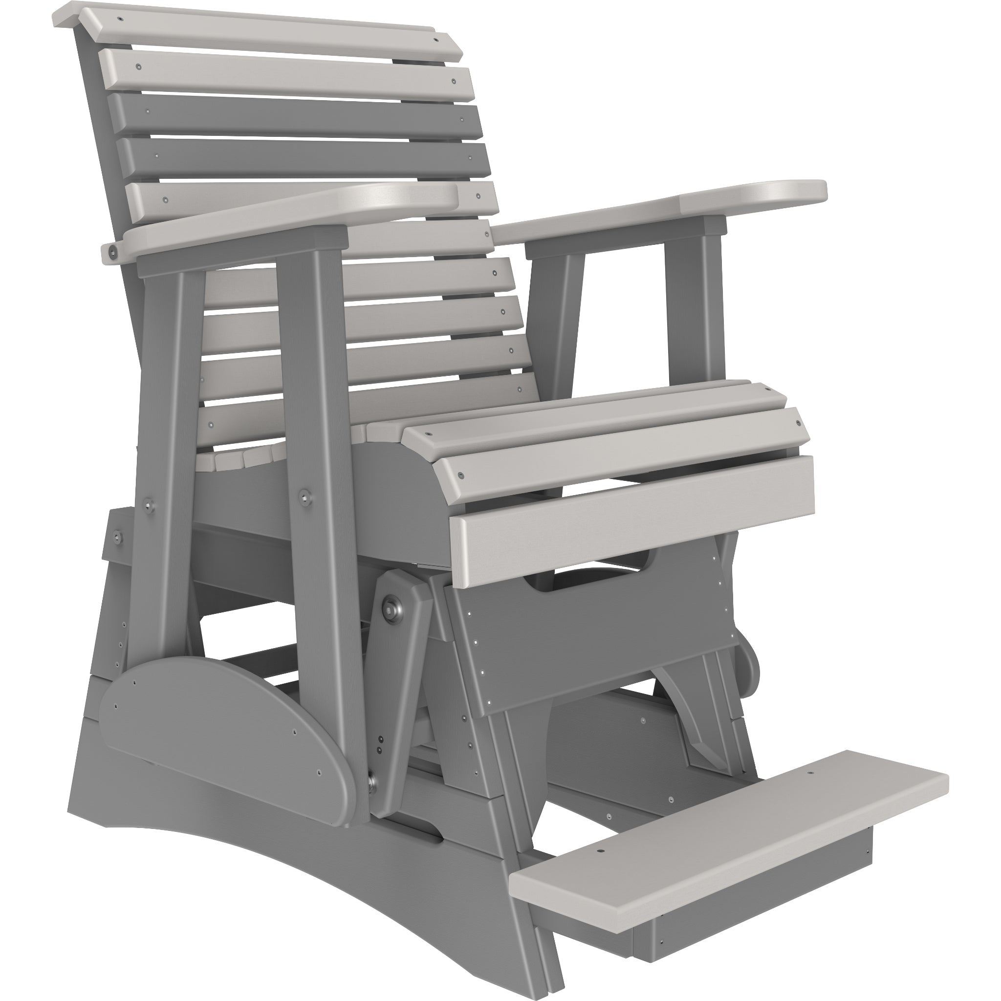 LuxCraft 2′ Plain Balcony Glider Chair – Outdoor Poly Balcony Glider Seat (2PPBAG)