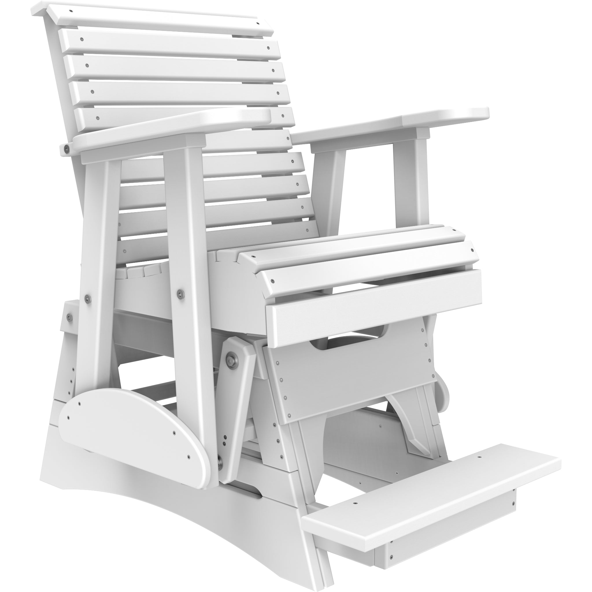 LuxCraft 2′ Plain Balcony Glider Chair – Outdoor Poly Balcony Glider Seat (2PPBAG)