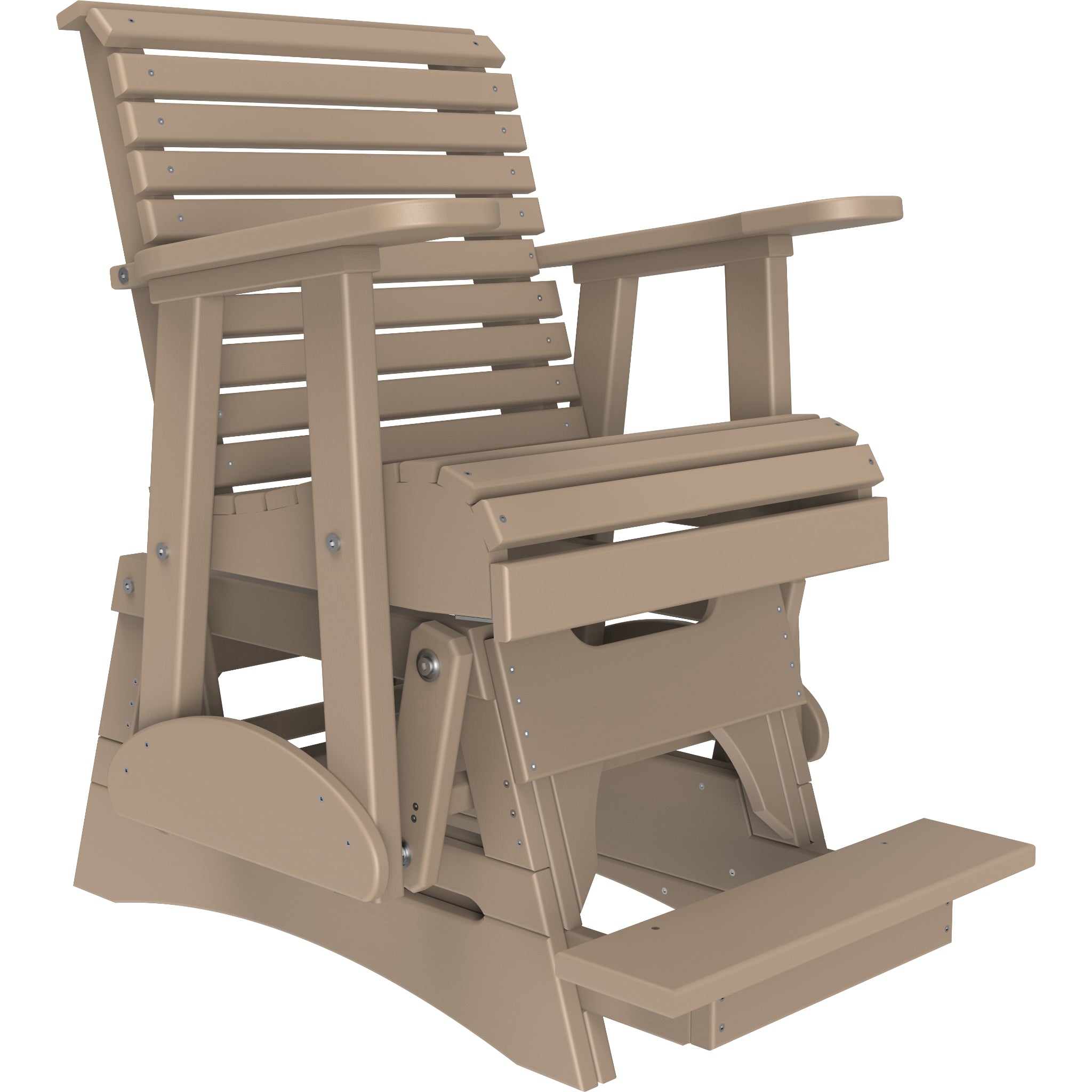 LuxCraft 2′ Plain Balcony Glider Chair – Outdoor Poly Balcony Glider Seat (2PPBAG)