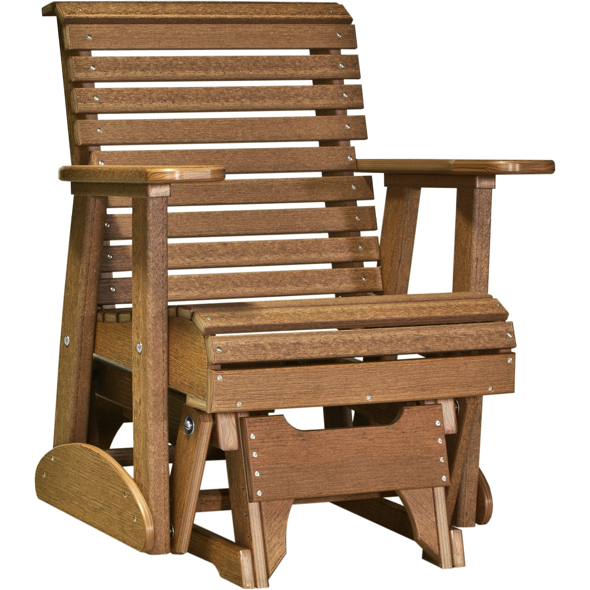 LuxCraft 2′ Plain Glider Chair – Outdoor Poly Porch Glider Seat (2PPG)