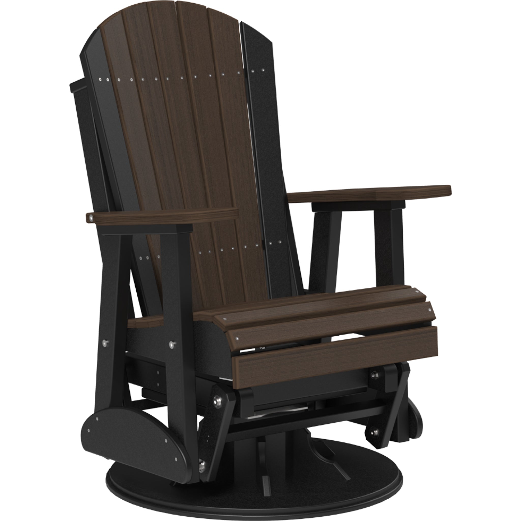 LuxCraft 2′ Adirondack Swivel Glider Chair – Outdoor Poly Swivel Glider Seat (2SAPG)