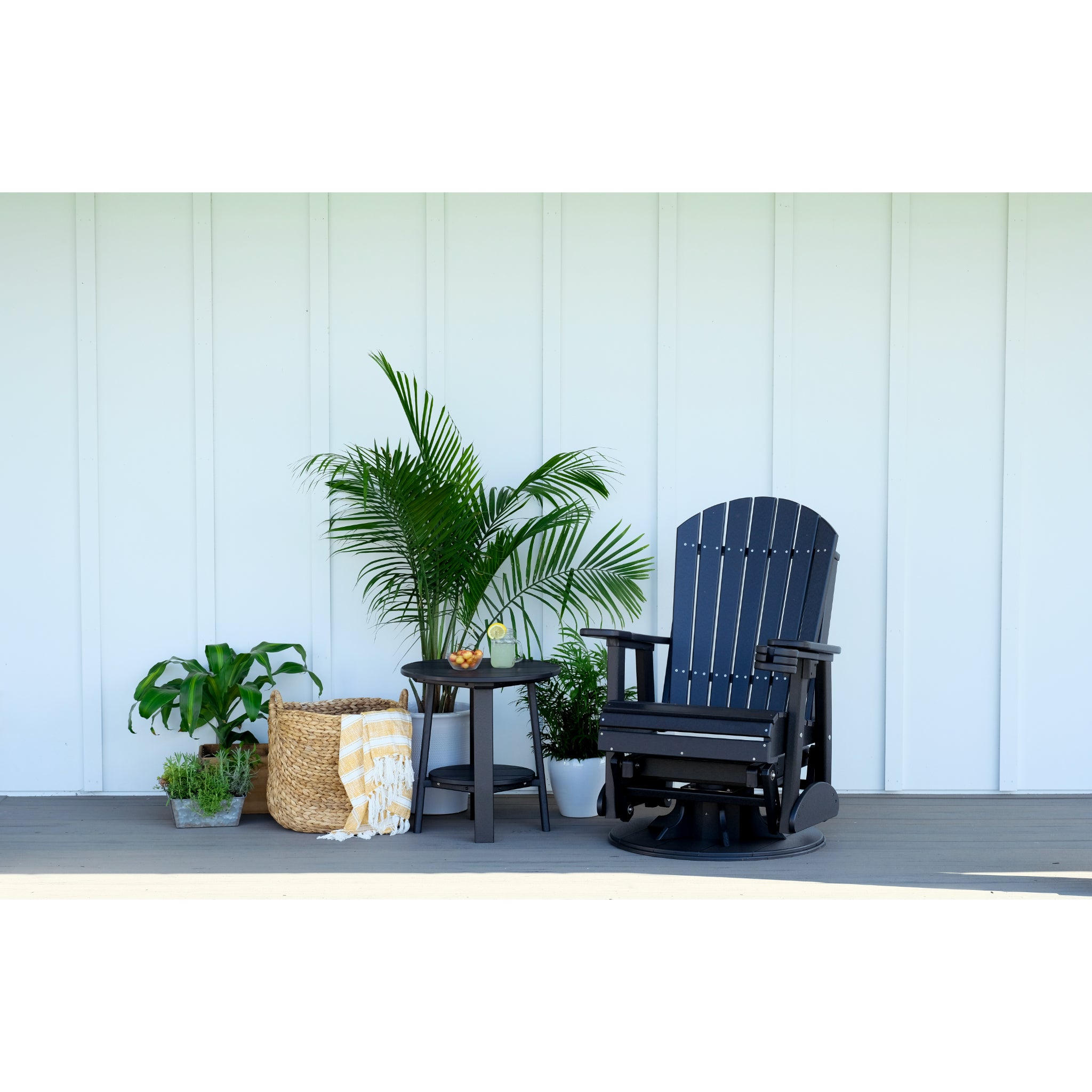 LuxCraft 2′ Adirondack Swivel Glider Chair – Outdoor Poly Swivel Glider Seat (2SAPG)