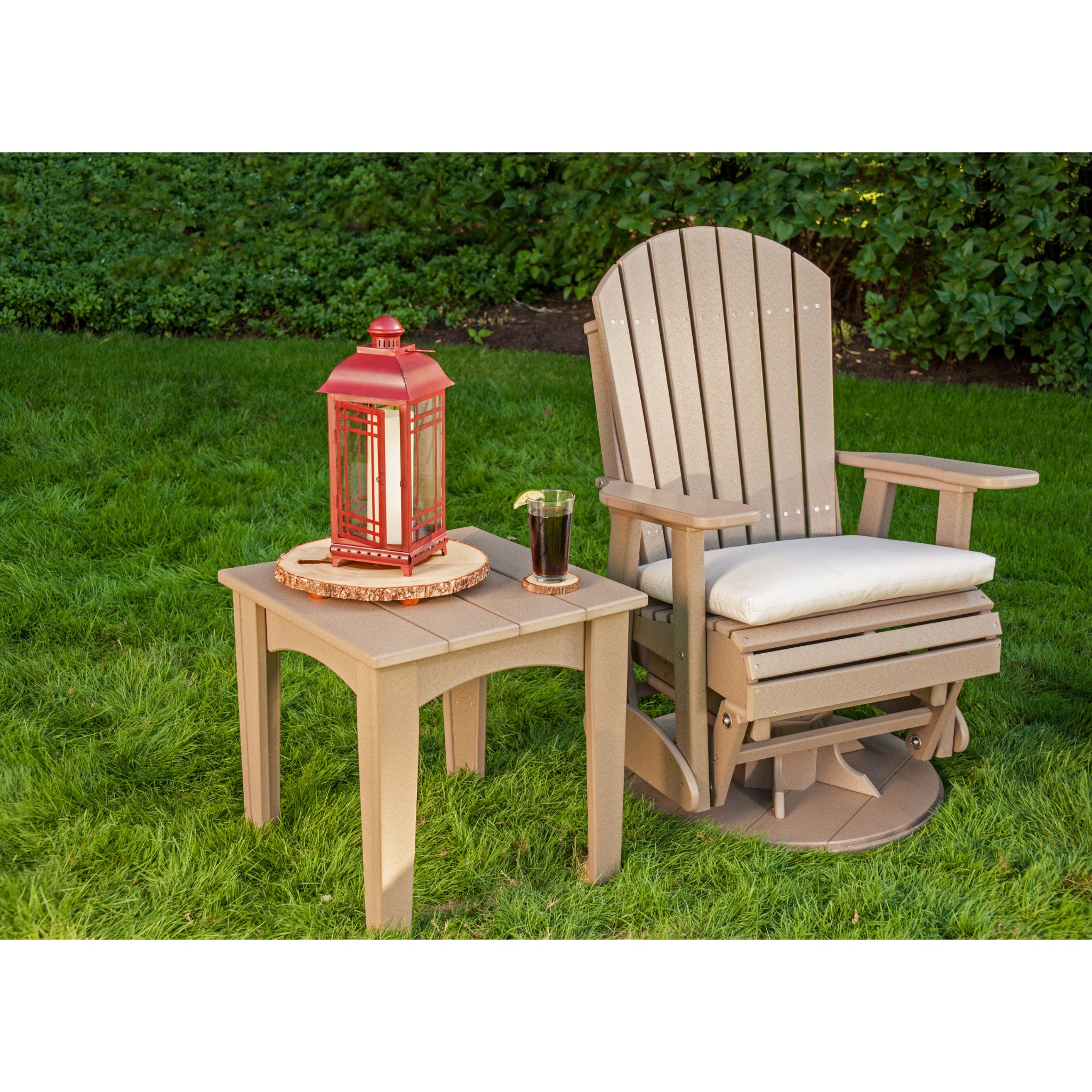 LuxCraft 2′ Adirondack Swivel Glider Chair – Outdoor Poly Swivel Glider Seat (2SAPG)