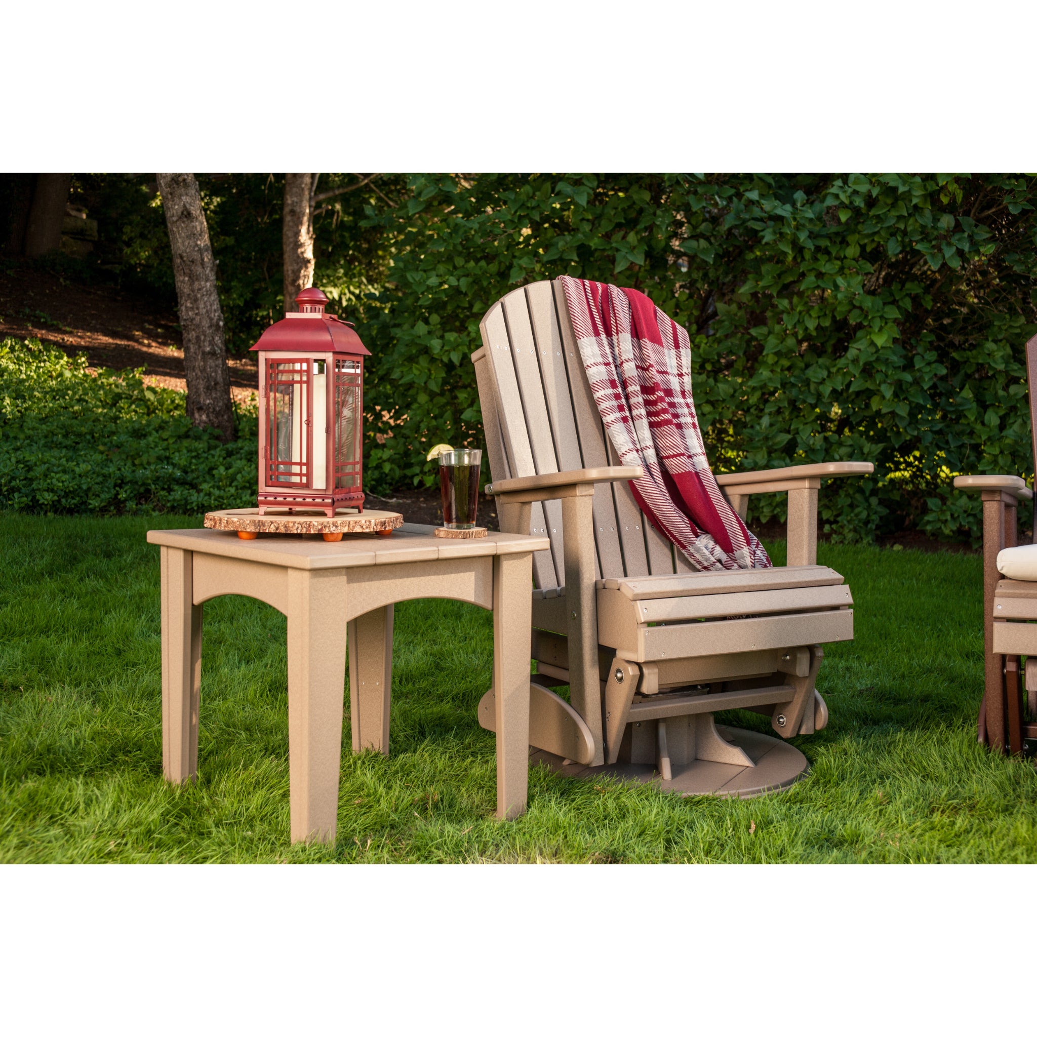 LuxCraft 2′ Adirondack Swivel Glider Chair – Outdoor Poly Swivel Glider Seat (2SAPG)