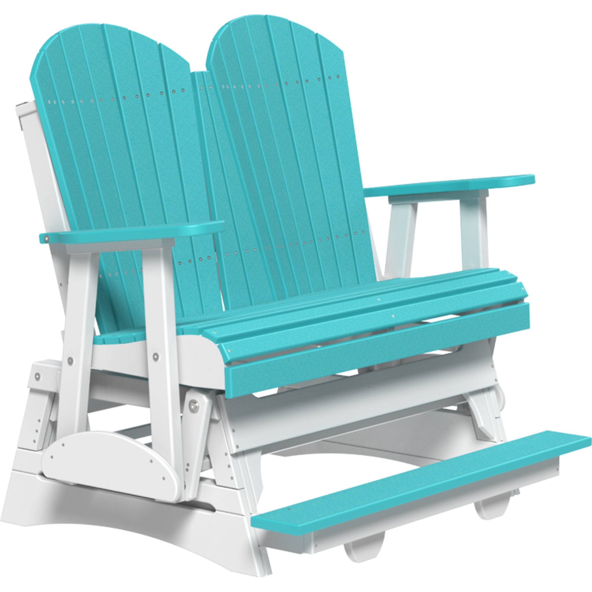 LuxCraft 4′ Adirondack Balcony Glider – Outdoor Poly Porch Glider (4APBAG)