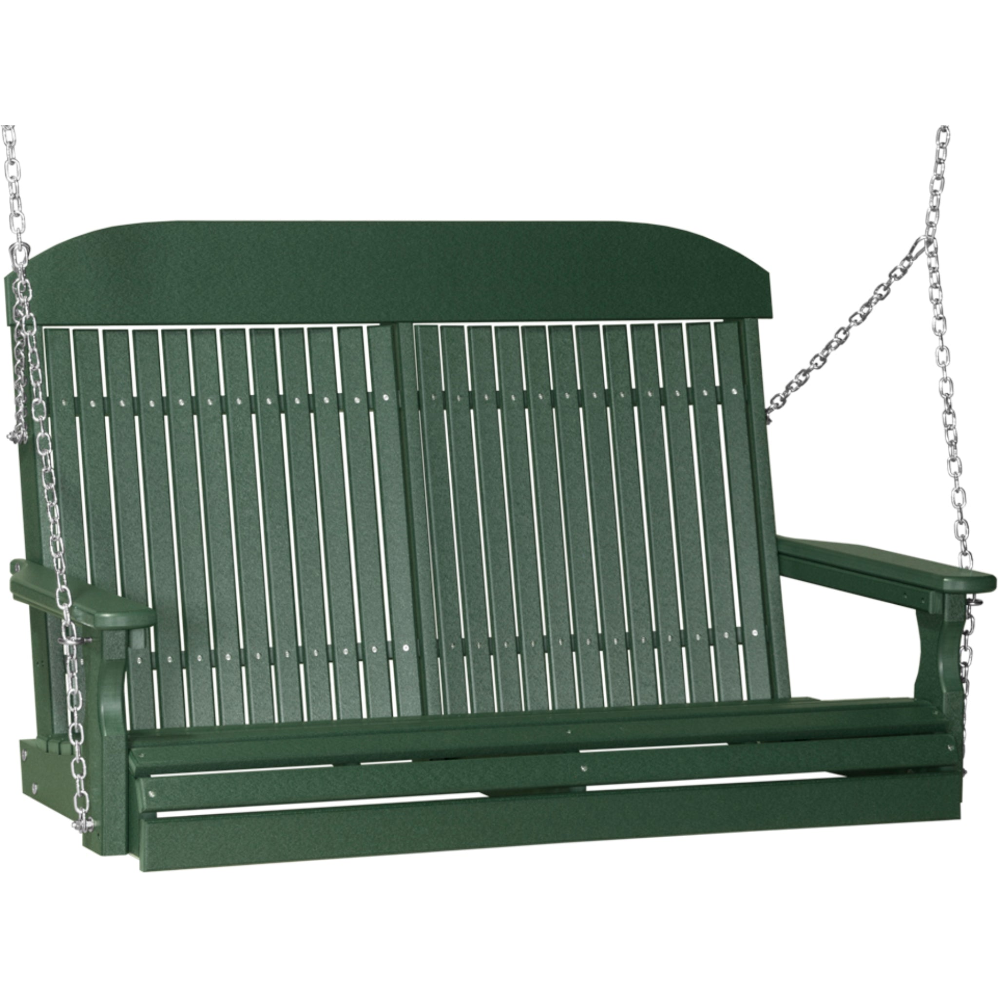 LuxCraft 4′ Classic Swing Chair – Durable Poly Outdoor Porch Swing (4CPS)