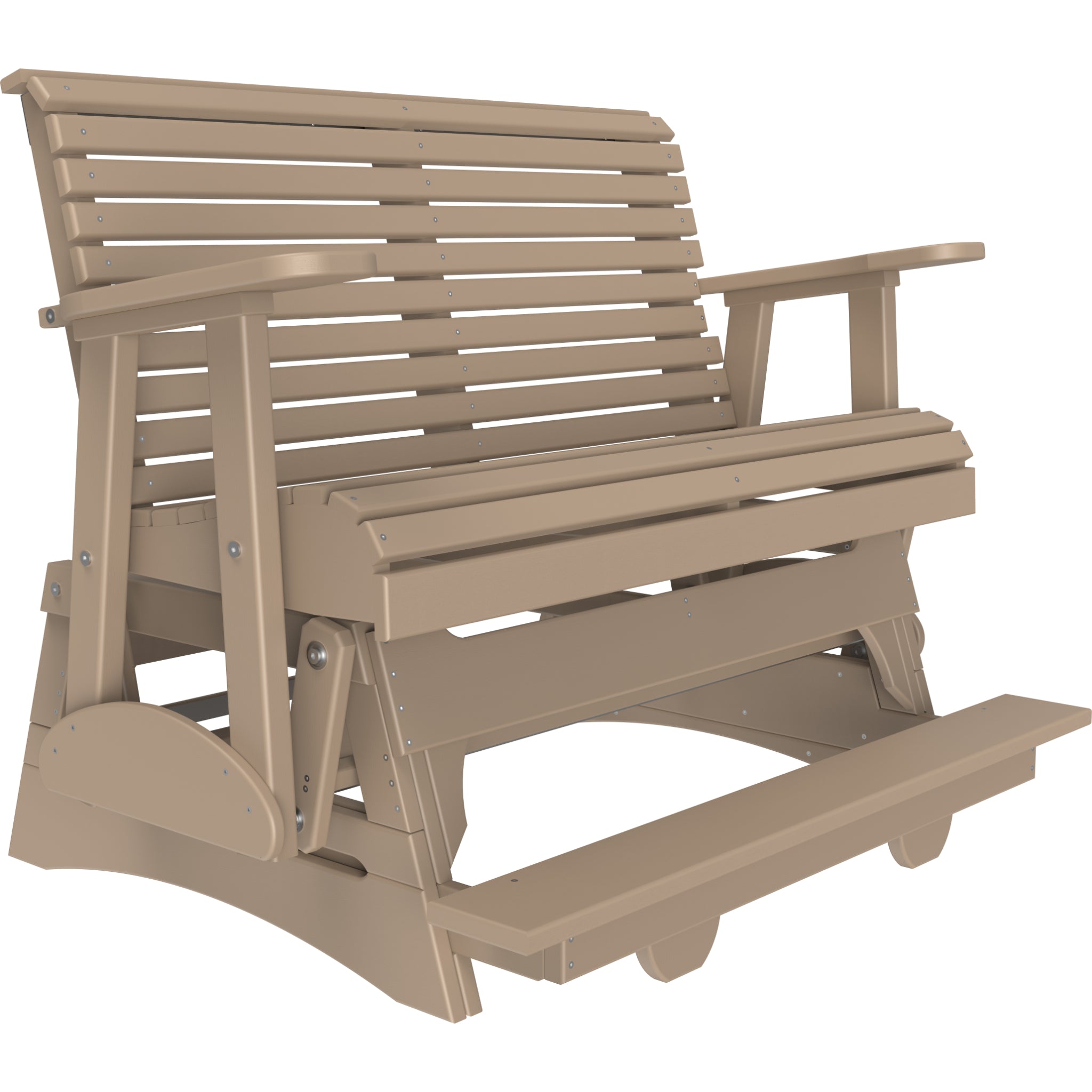 LuxCraft 4′ Plain Balcony Glider – Outdoor Poly Balcony Glider Bench (4PPBAG)