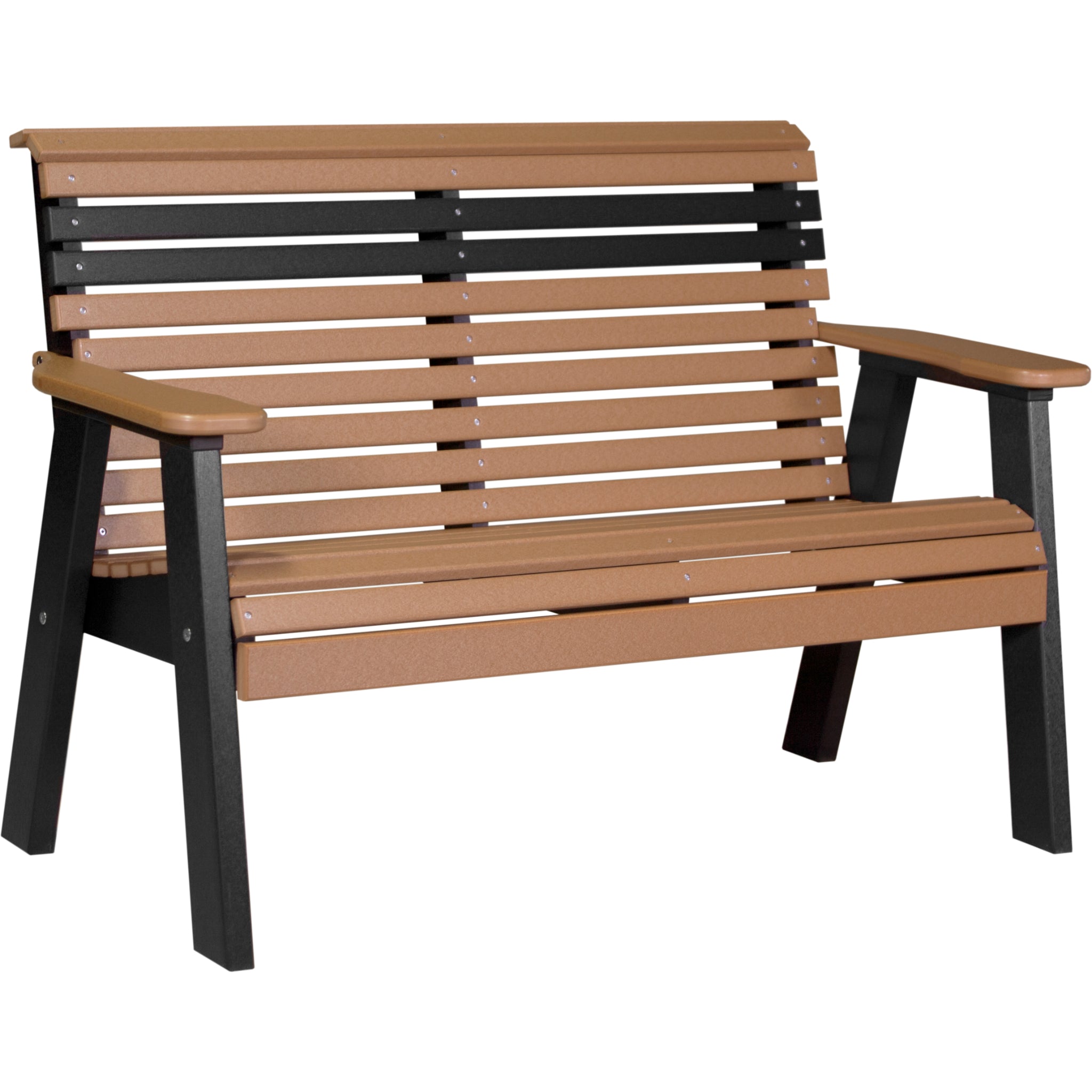 LuxCraft 4′ Plain Bench – Outdoor Poly Garden Bench (4PPB)