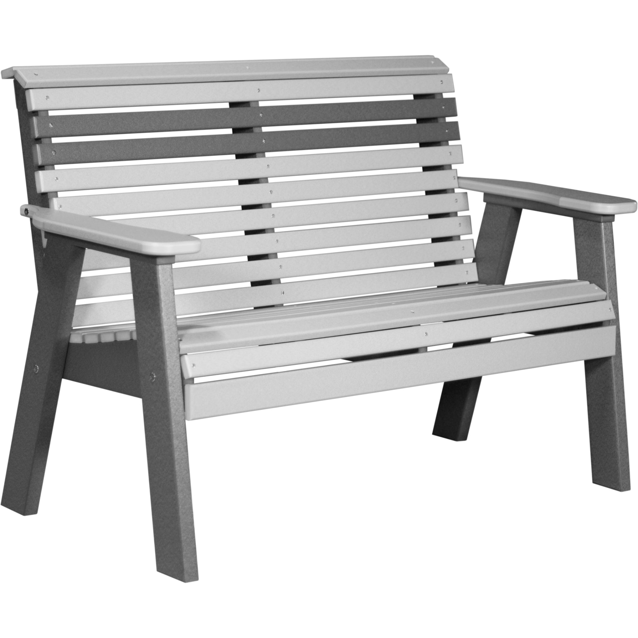 LuxCraft 4′ Plain Bench – Outdoor Poly Garden Bench (4PPB)
