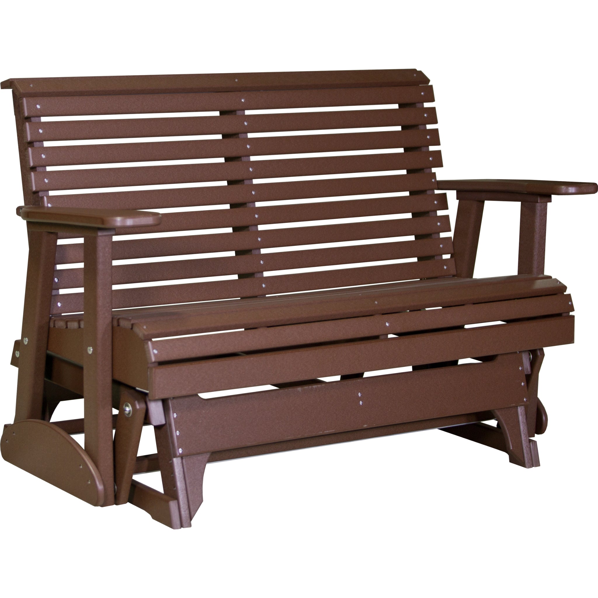 LuxCraft 4′ Plain Glider – Outdoor Poly Porch Glider Bench (4PPG)