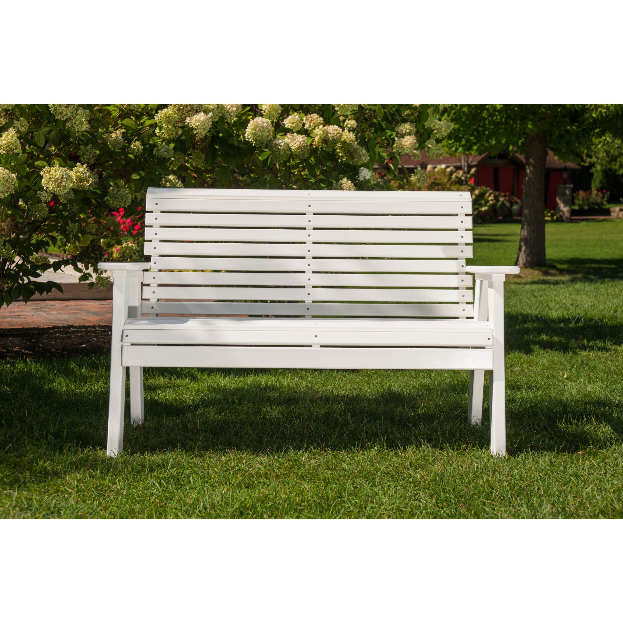 LuxCraft 4′ Plain Bench – Outdoor Poly Garden Bench (4PPB)