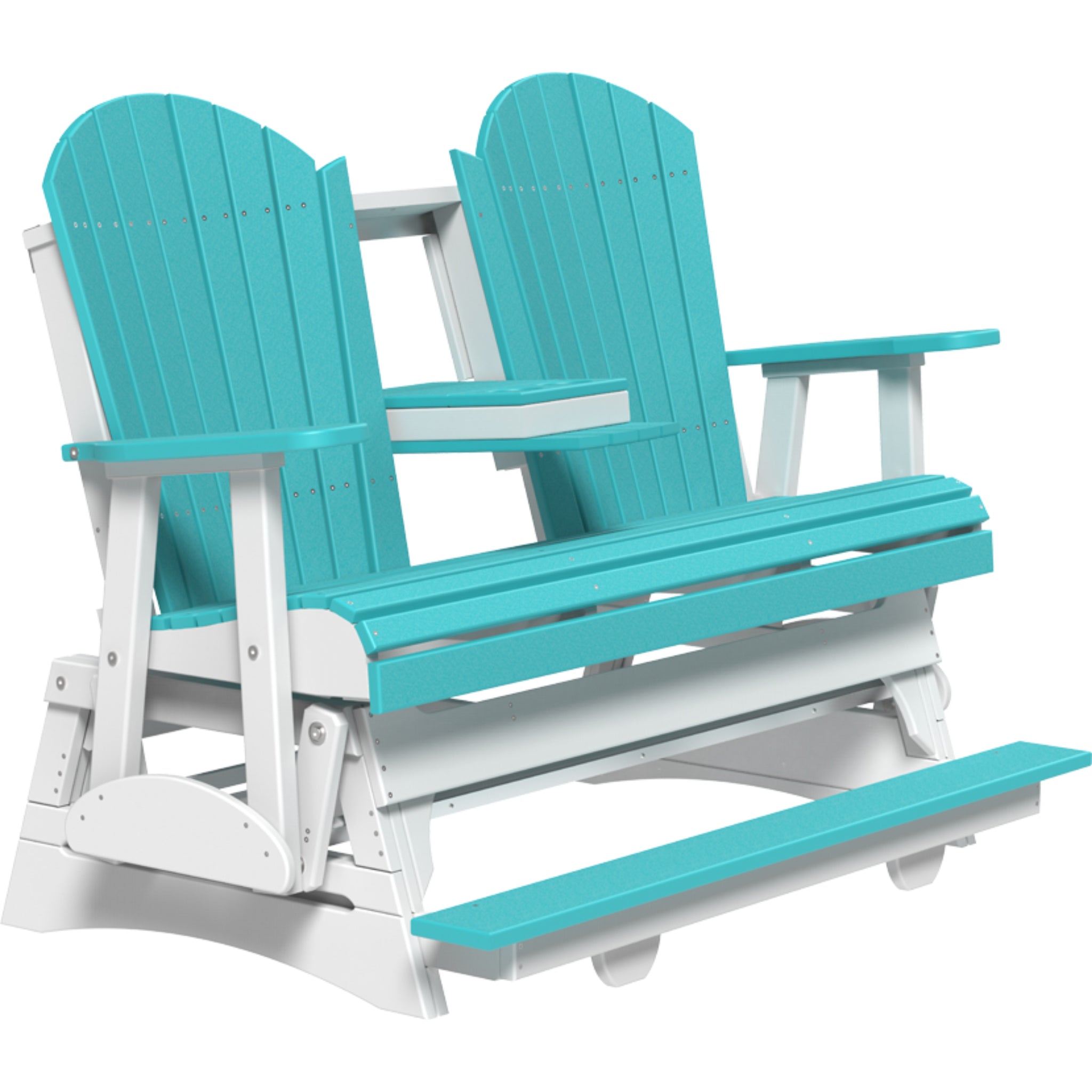 LuxCraft 5′ Adirondack Balcony Glider – Outdoor Poly Porch Glider (5APBAG)