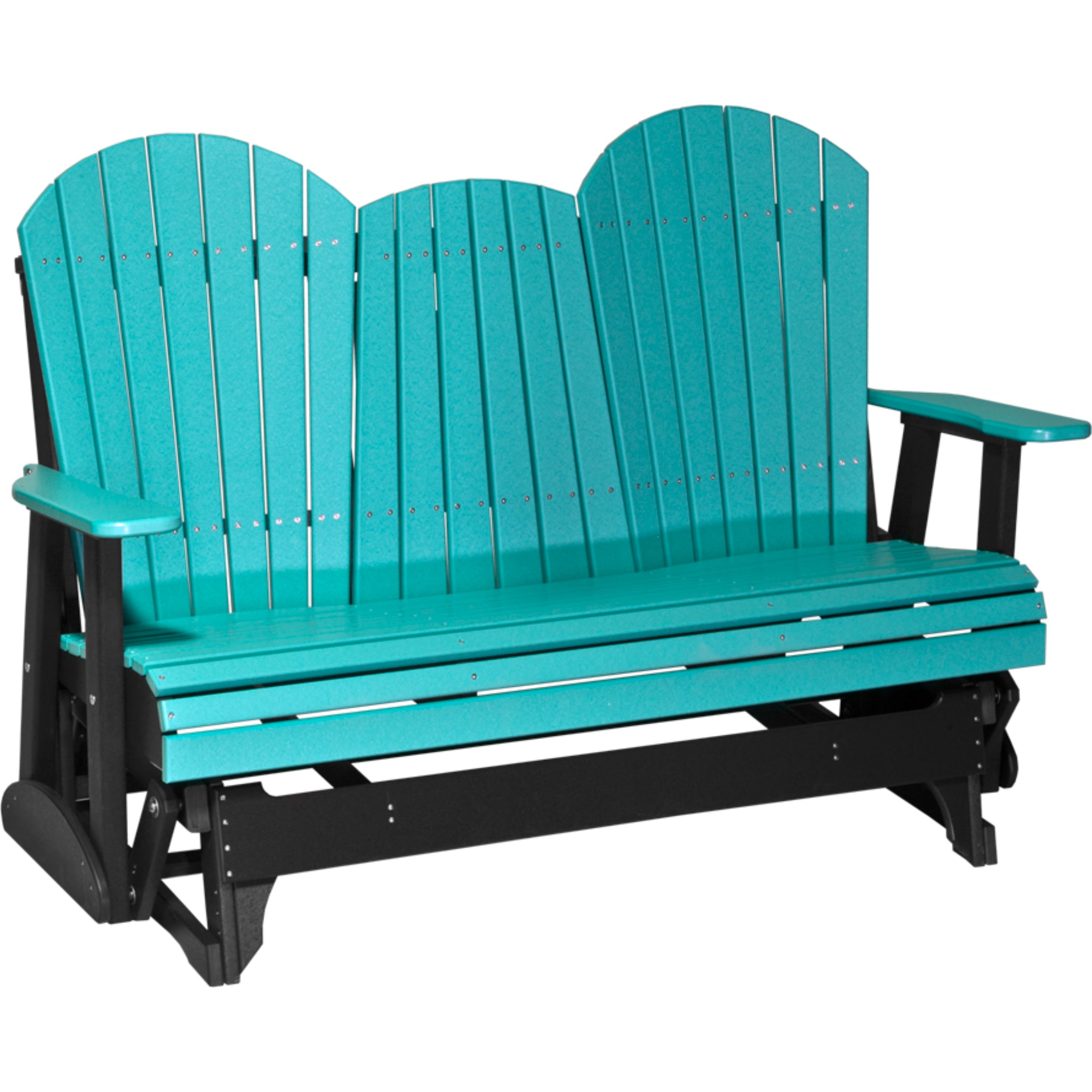 LuxCraft 5′ Adirondack Glider Chair –  Outdoor Poly Porch Glider (5APG)