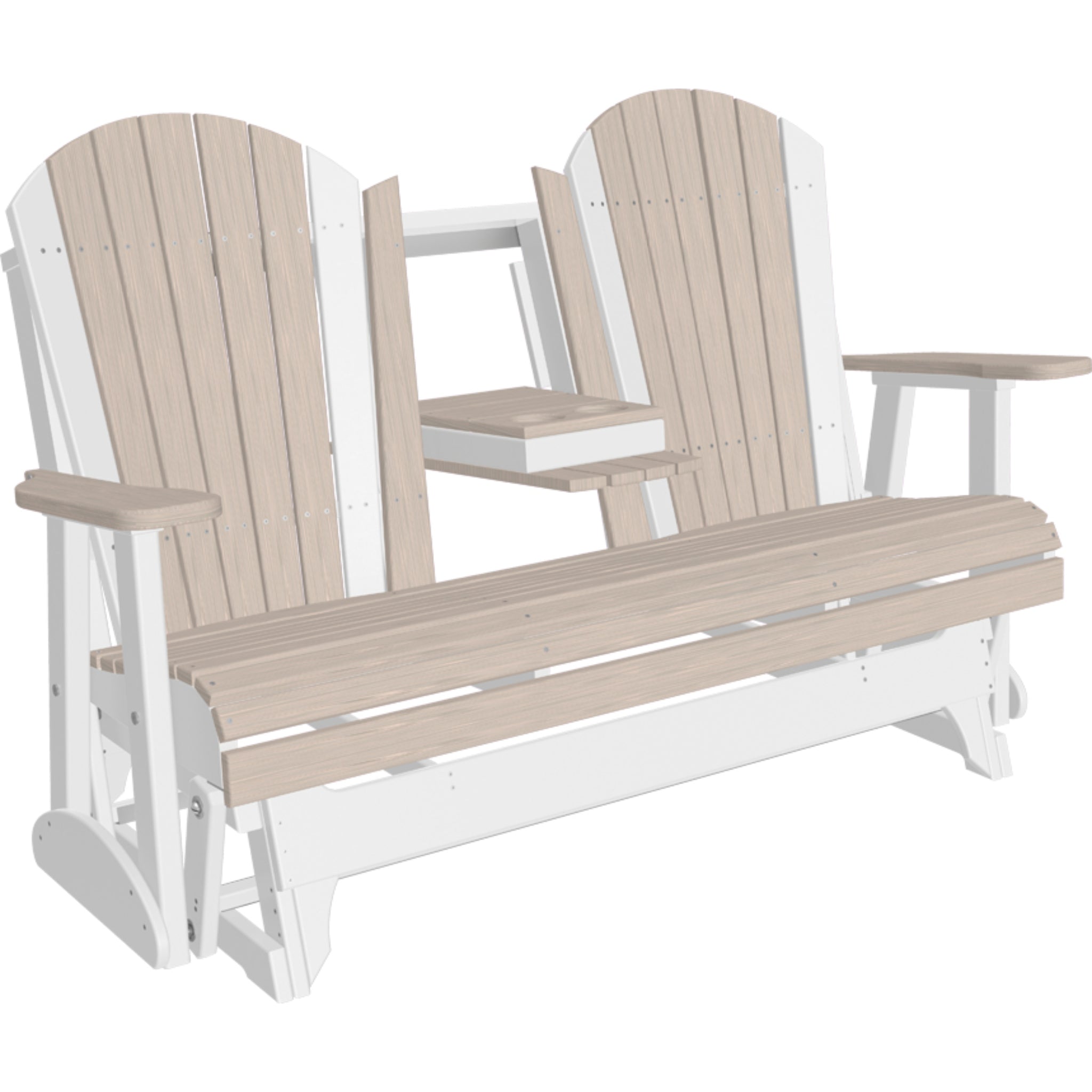 LuxCraft 5′ Adirondack Glider Chair –  Outdoor Poly Porch Glider (5APG)