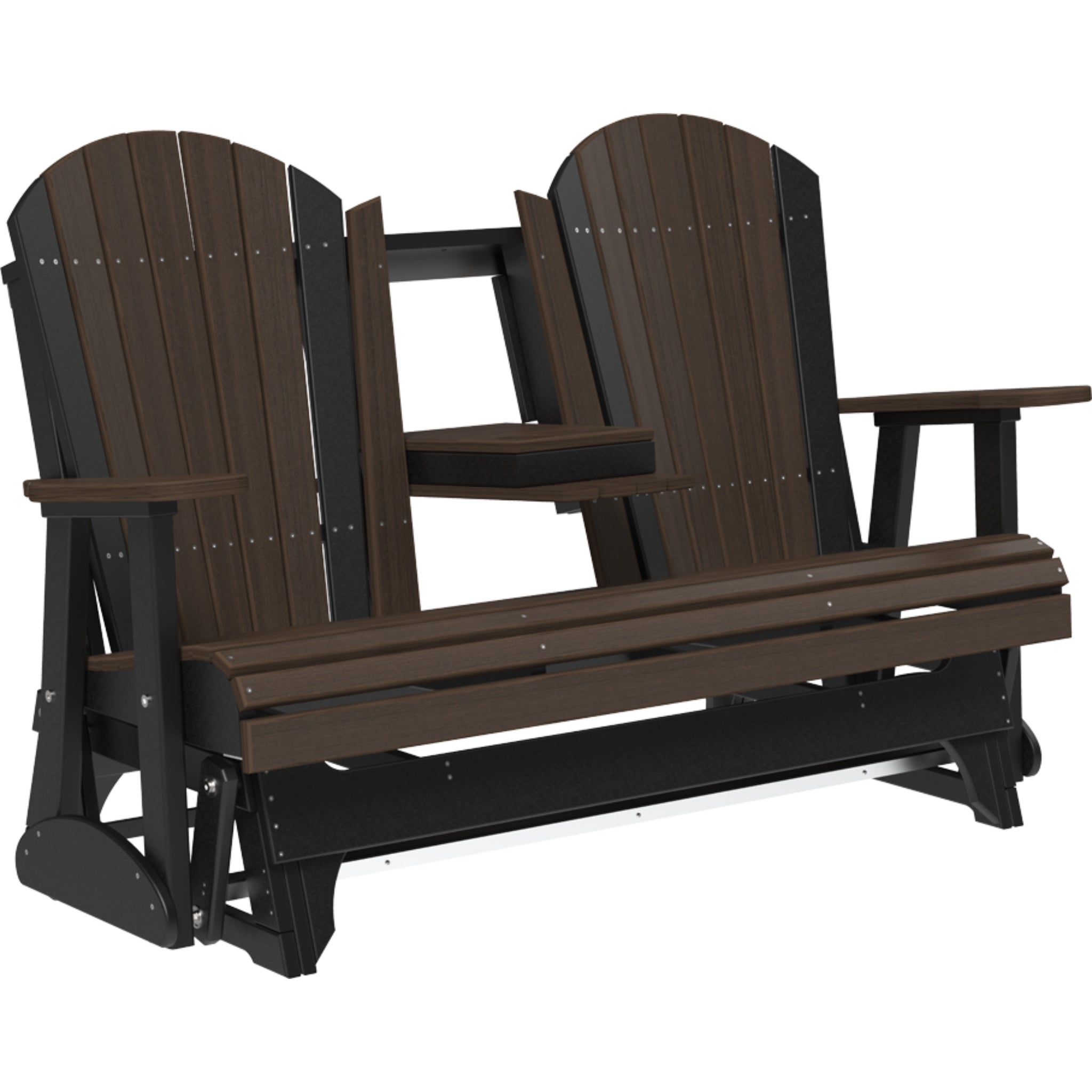 LuxCraft 5′ Adirondack Glider Chair –  Outdoor Poly Porch Glider (5APG)