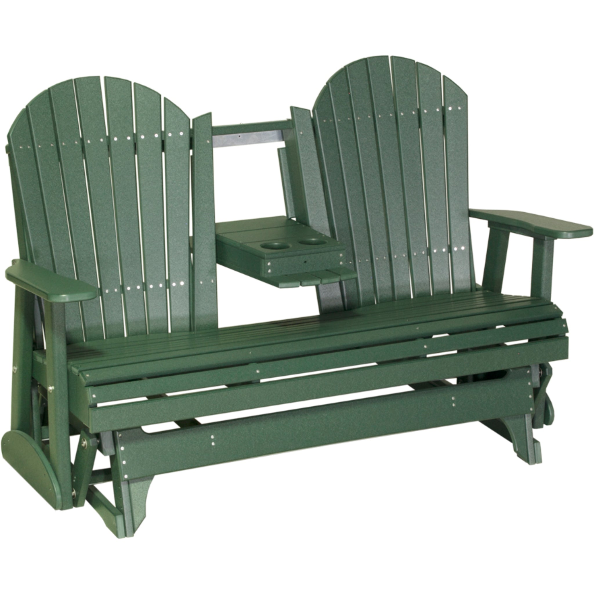 LuxCraft 5′ Adirondack Glider Chair –  Outdoor Poly Porch Glider (5APG)