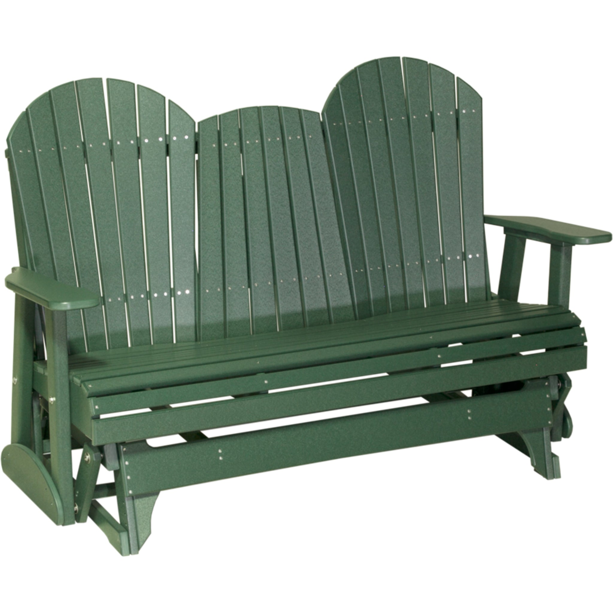 LuxCraft 5′ Adirondack Glider Chair –  Outdoor Poly Porch Glider (5APG)