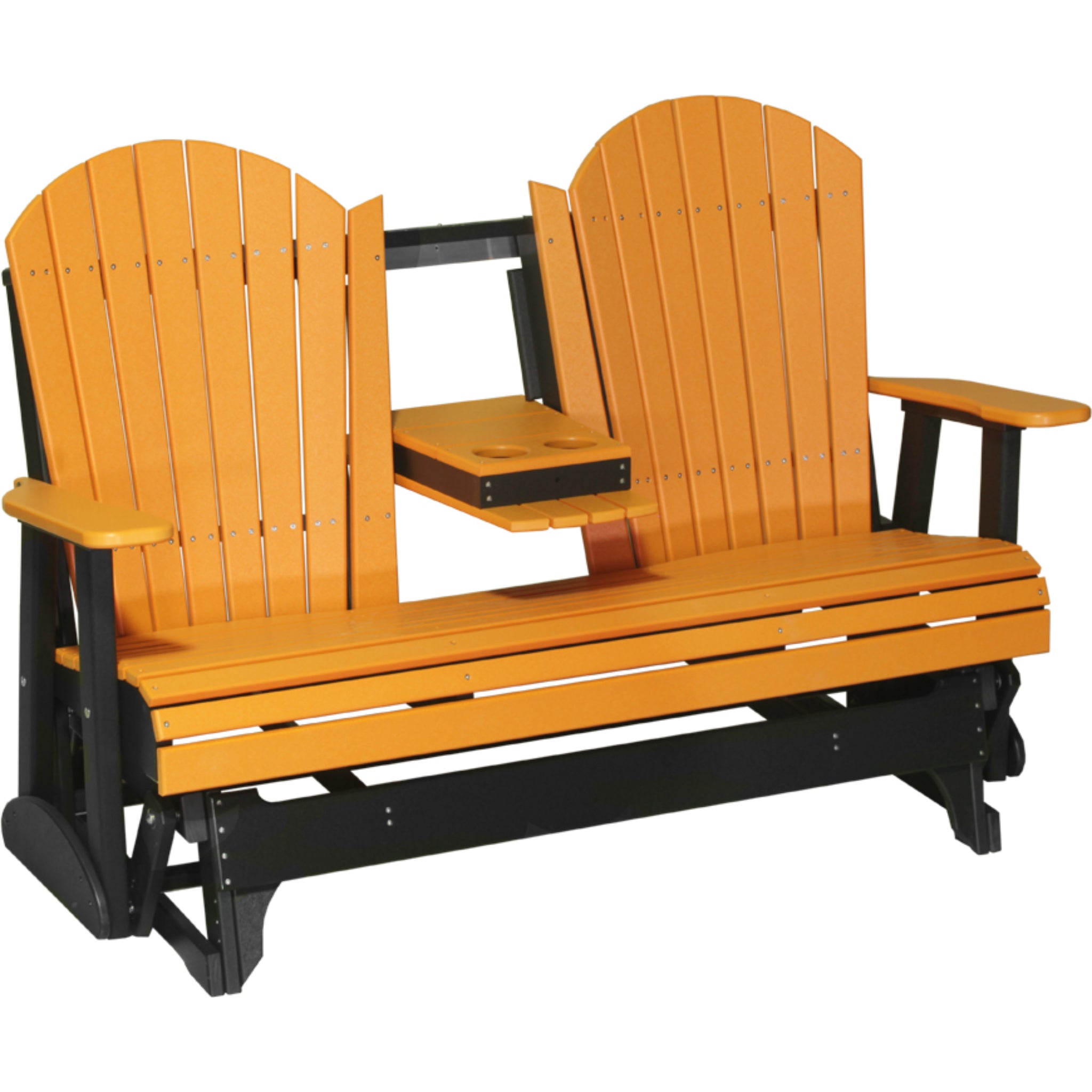 LuxCraft 5′ Adirondack Glider Chair –  Outdoor Poly Porch Glider (5APG)