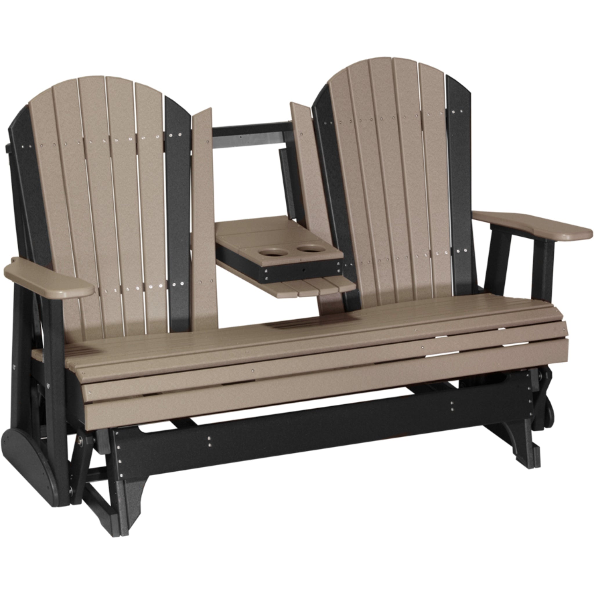 LuxCraft 5′ Adirondack Glider Chair –  Outdoor Poly Porch Glider (5APG)