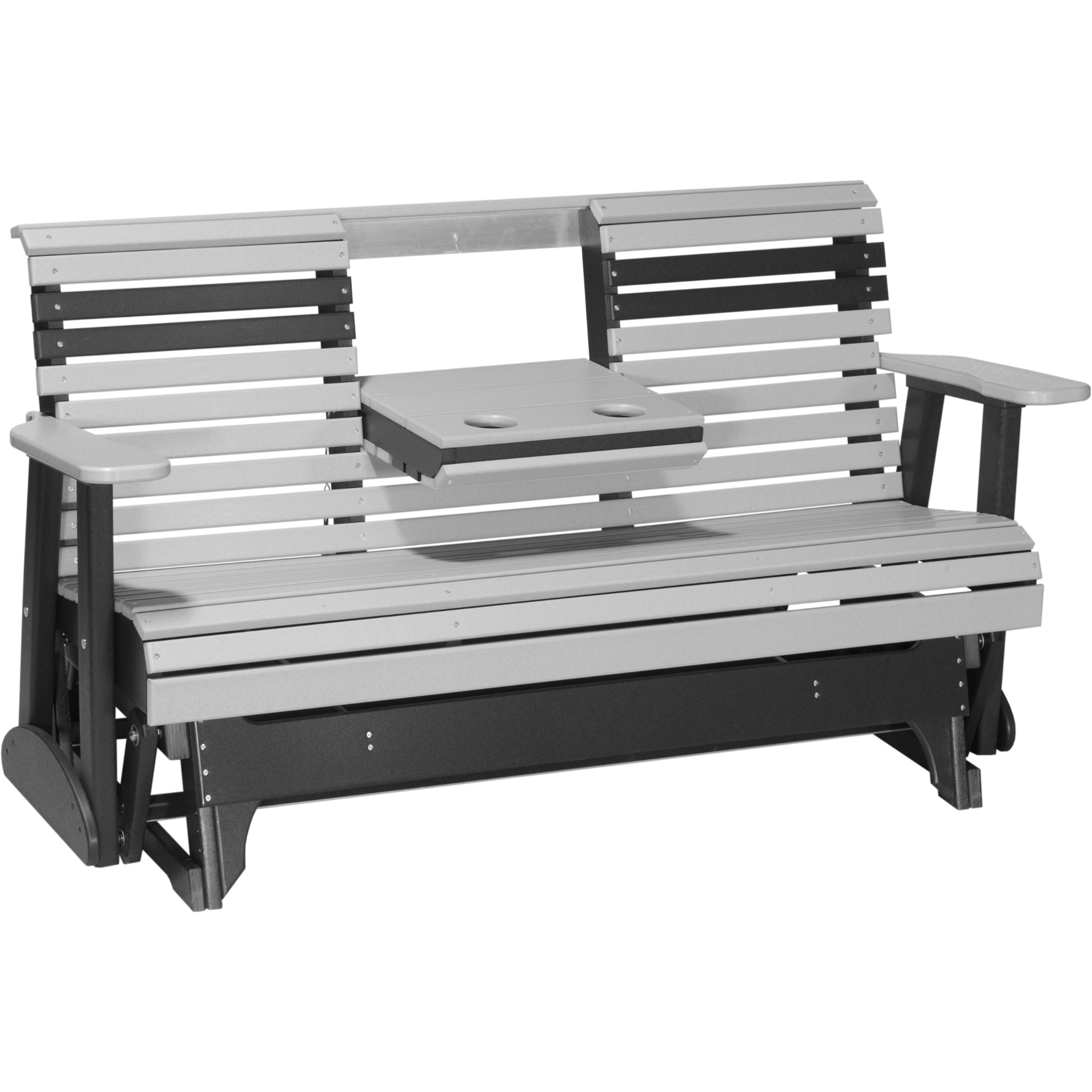 LuxCraft 5′ Plain Glider – Outdoor Poly Porch Glider Bench (5PPG)