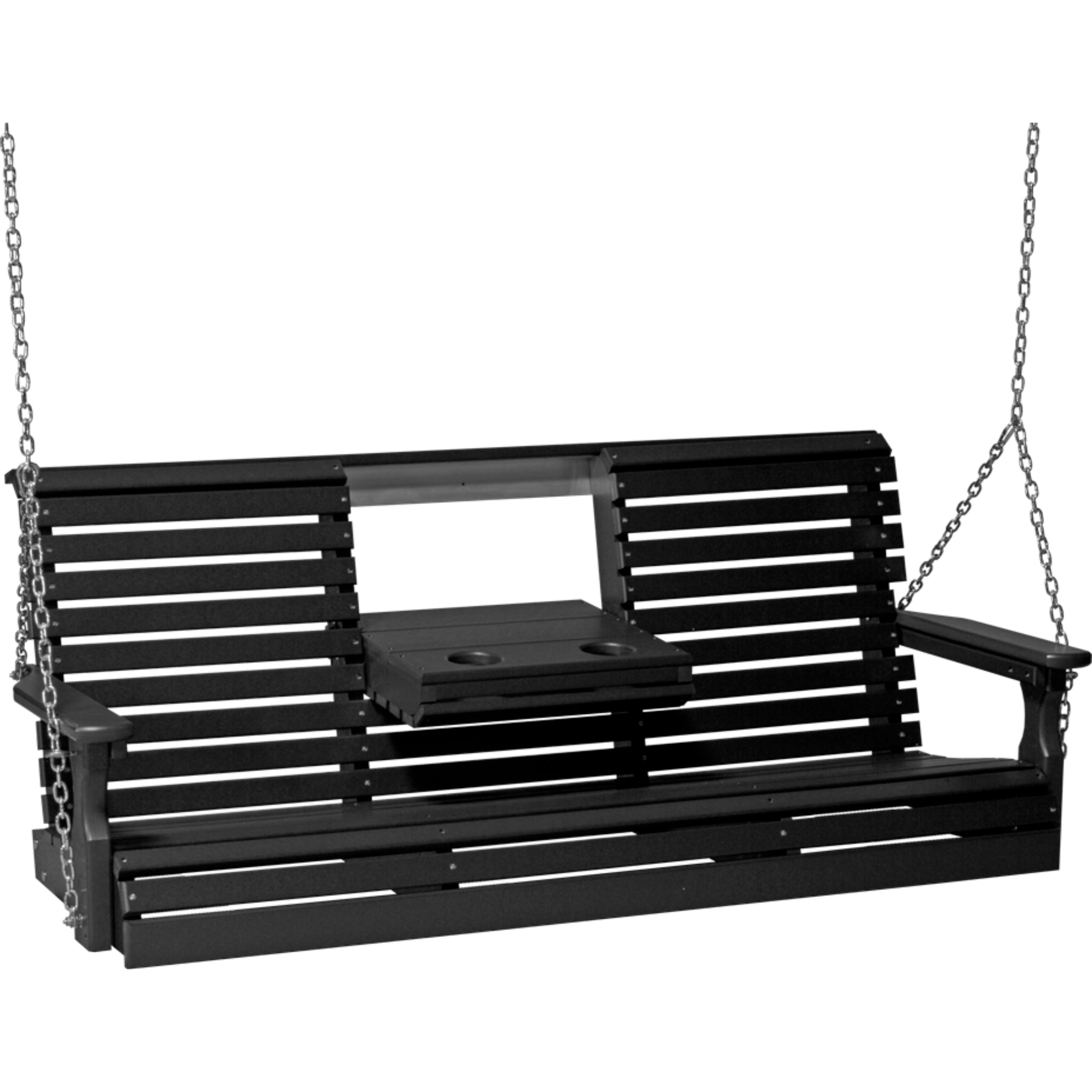 LuxCraft 5′ Plain Swing Chair – Weather-Resistant Outdoor Porch Swing (5PPS)