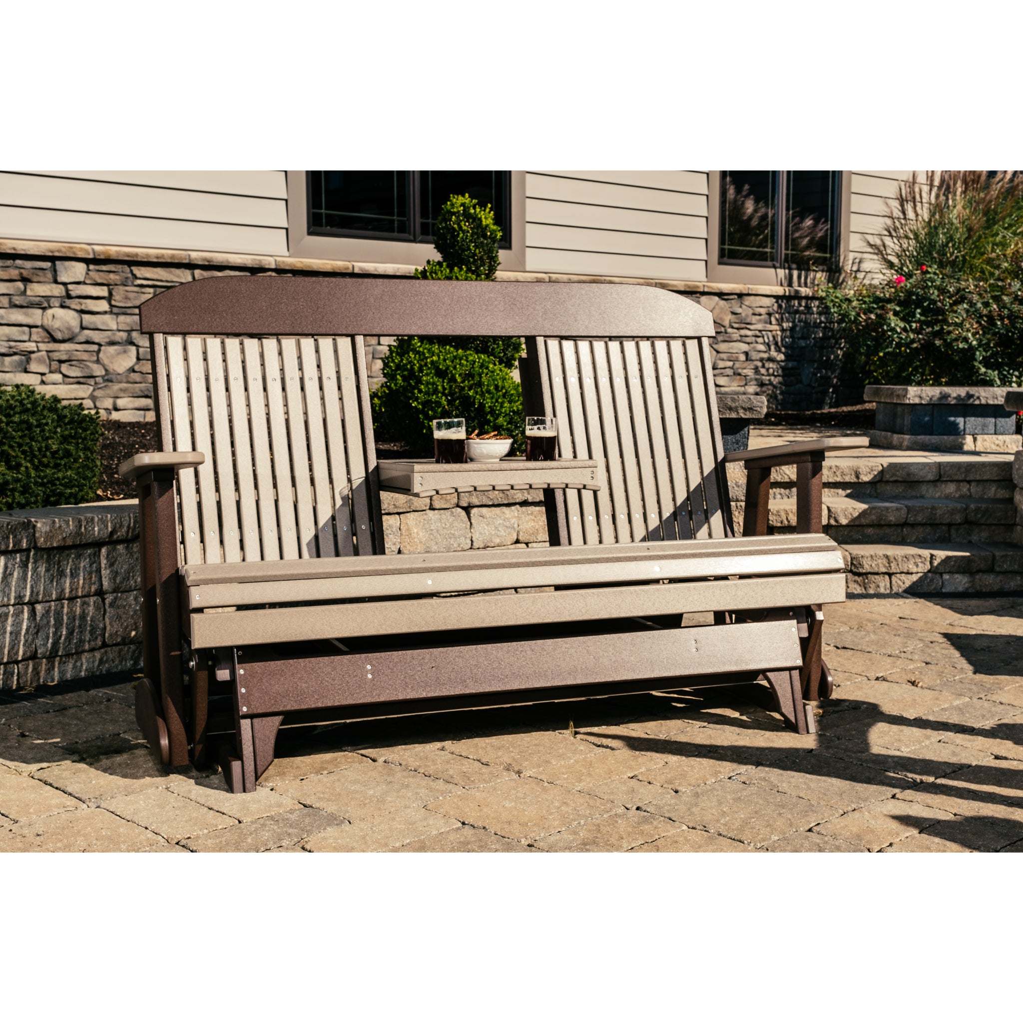 LuxCraft 5′ Classic Glider – Outdoor Poly Porch Glider (5CPG)