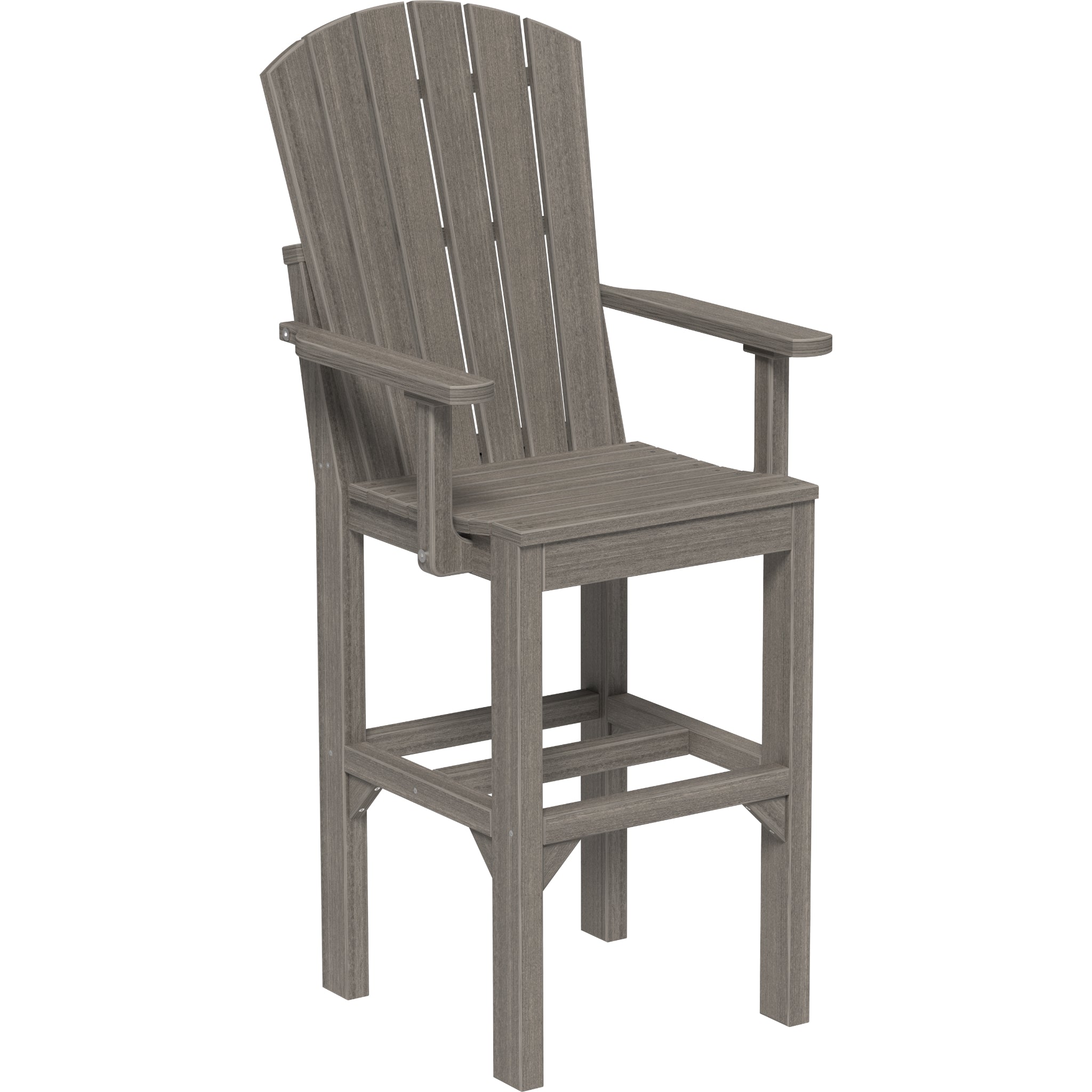 LuxCraft Adirondack Arm Chair – Outdoor Poly Bar Height Chair (AAC)